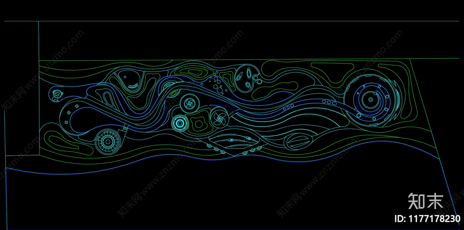 现代公园景观cad施工图下载【ID:1177178230】
