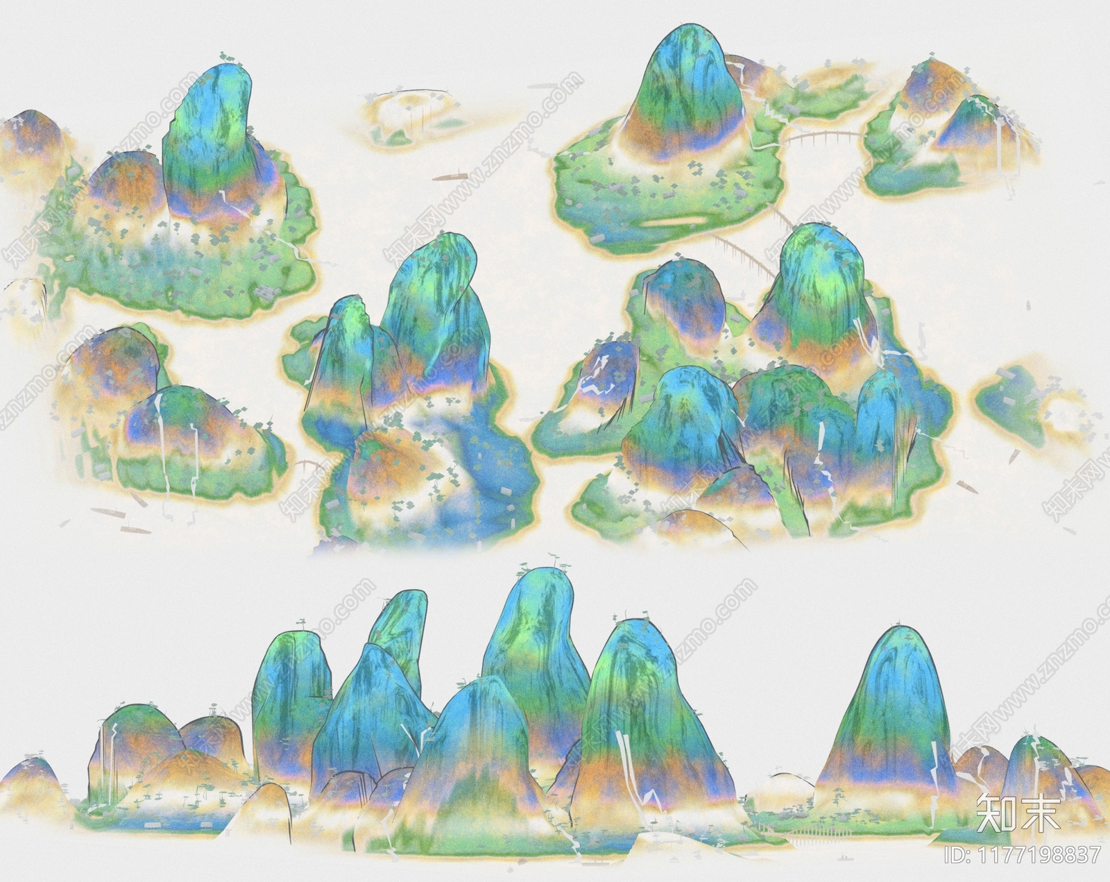 新中式摆件组合3D模型下载【ID:1177198837】