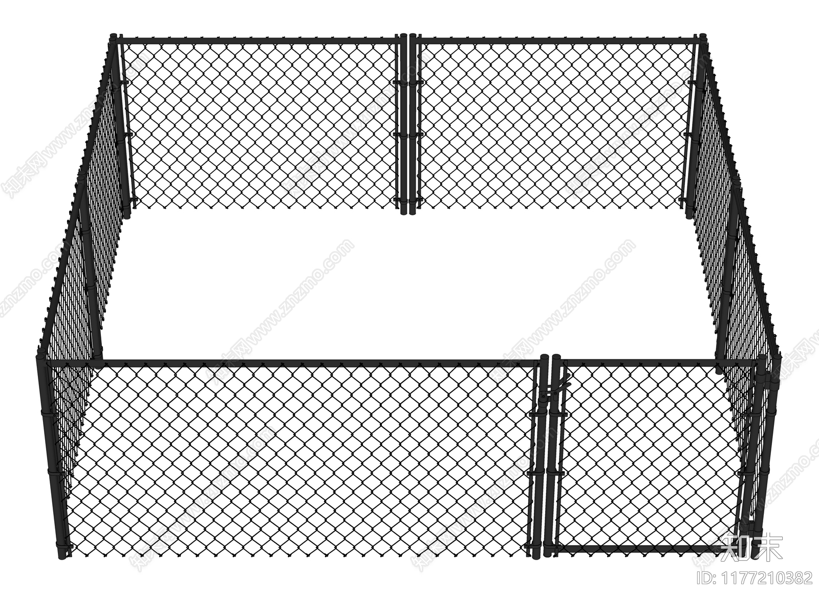 现代围栏护栏SU模型下载【ID:1177210382】