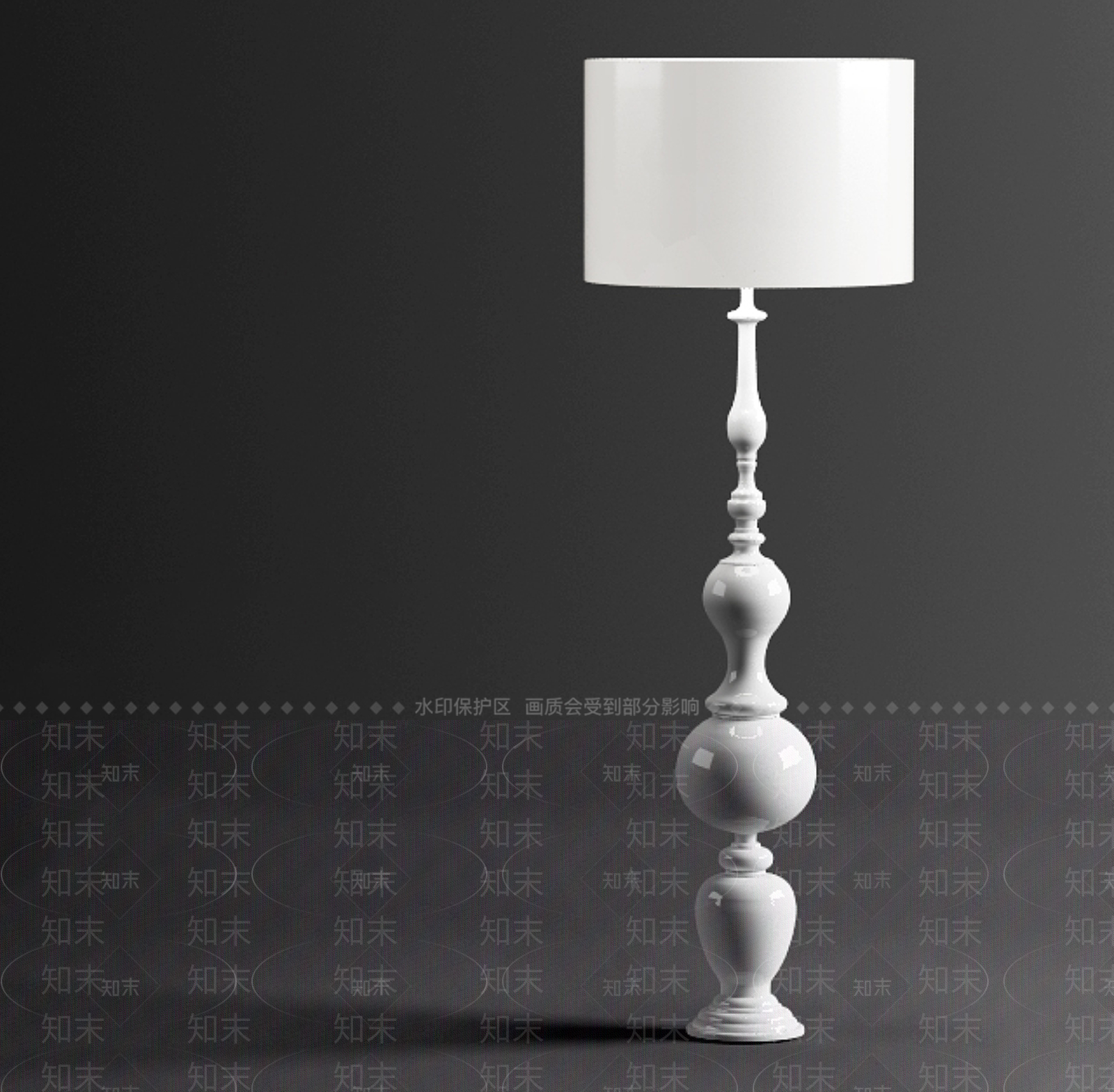 法式欧式落地灯SU模型下载【ID:1177211272】