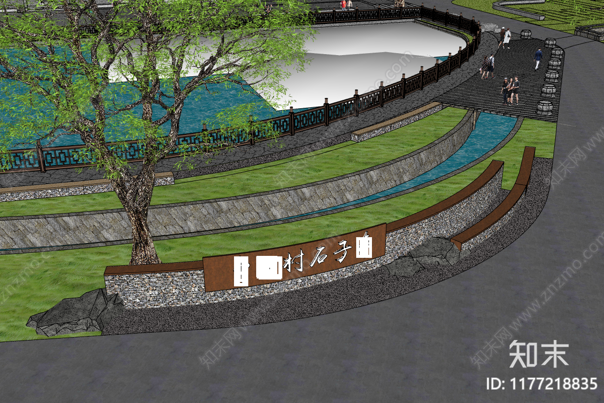 现代景墙施工图下载【ID:1177218835】