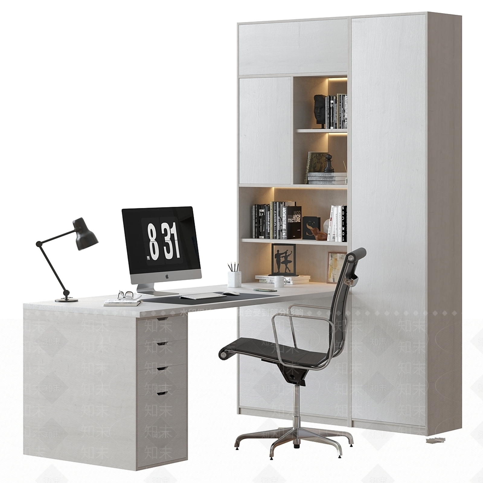 办公桌椅3D模型下载【ID:1177243866】
