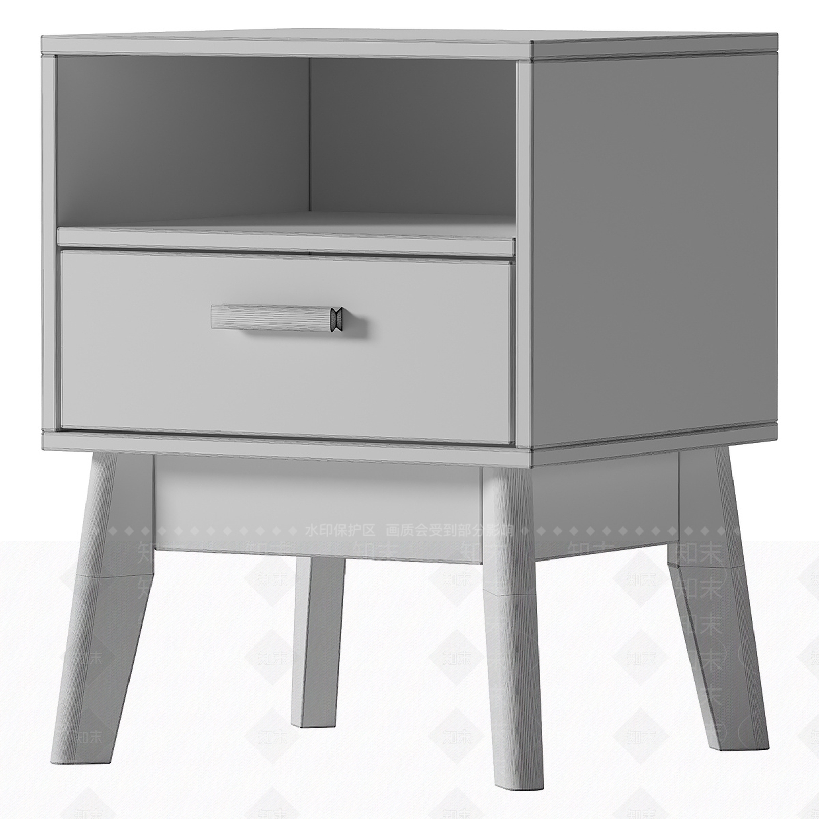 中古北欧床头柜3D模型下载【ID:1177249193】