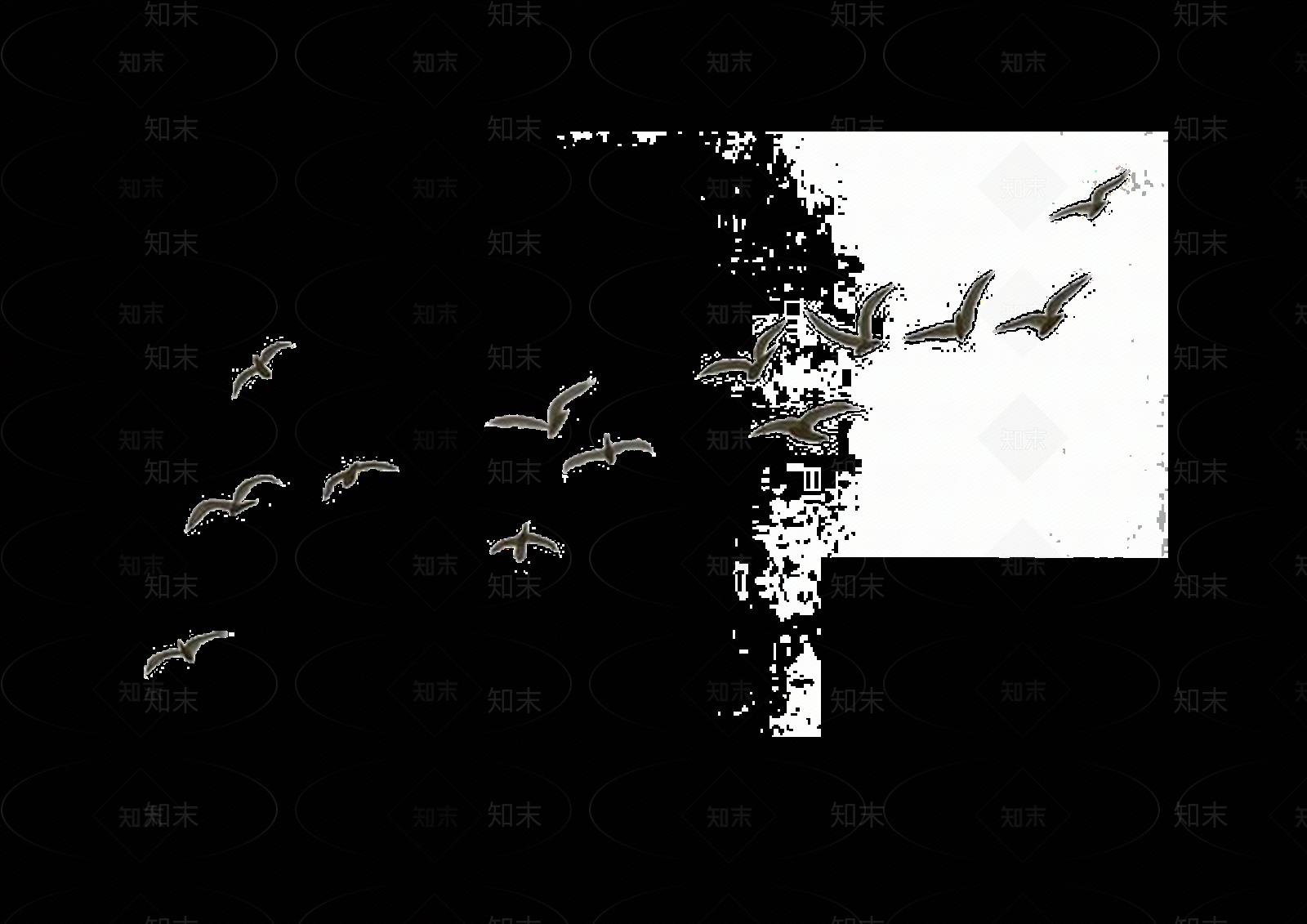 现代新中式风景贴图下载【ID:1177253836】