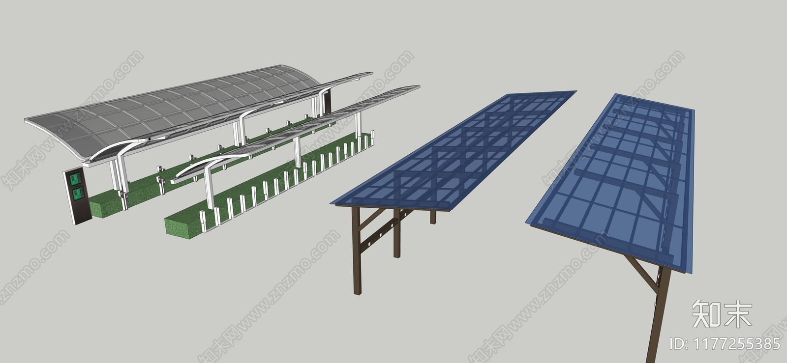 现代亭子SU模型下载【ID:1177255385】
