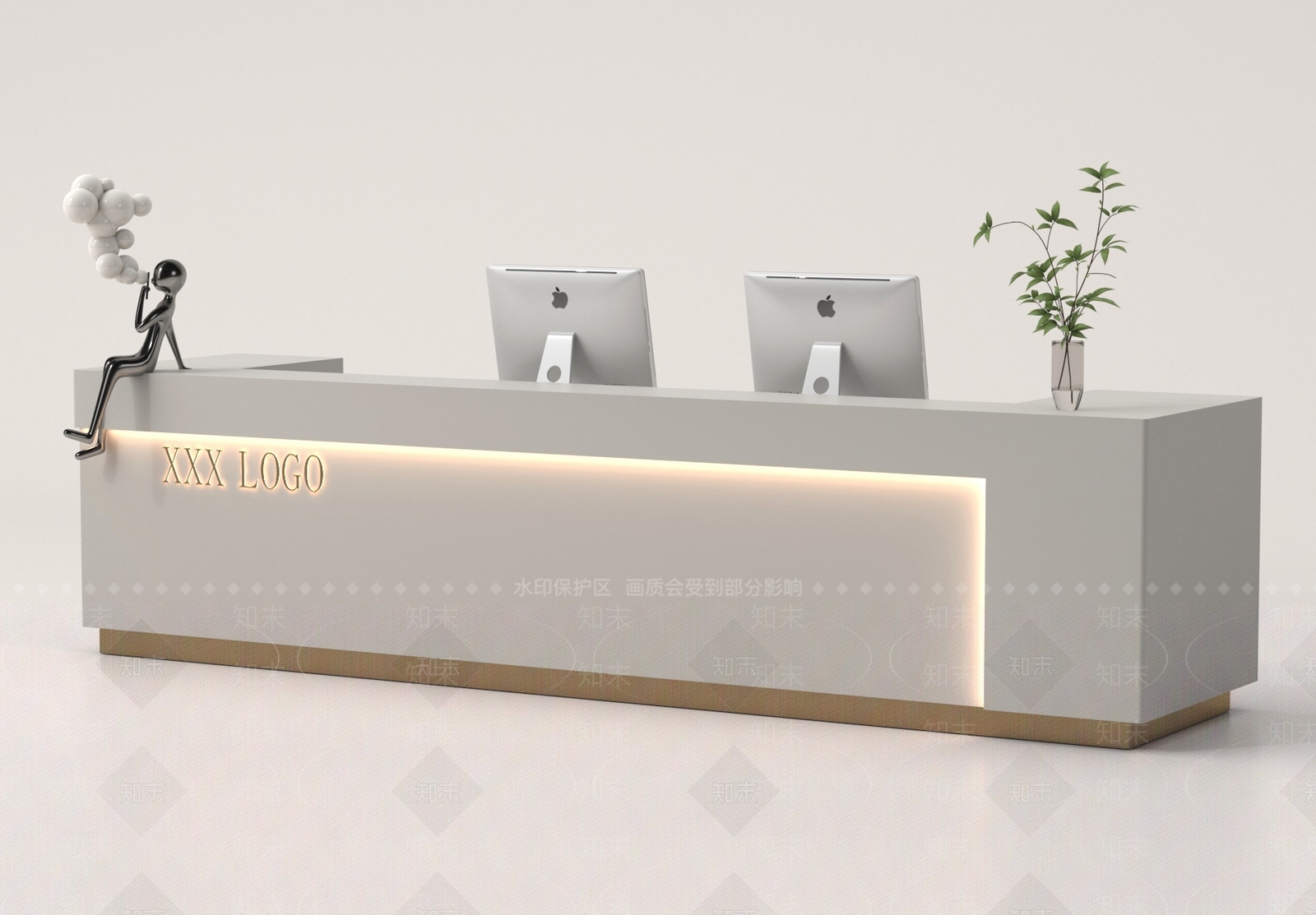 现代收银台3D模型下载【ID:1177261548】