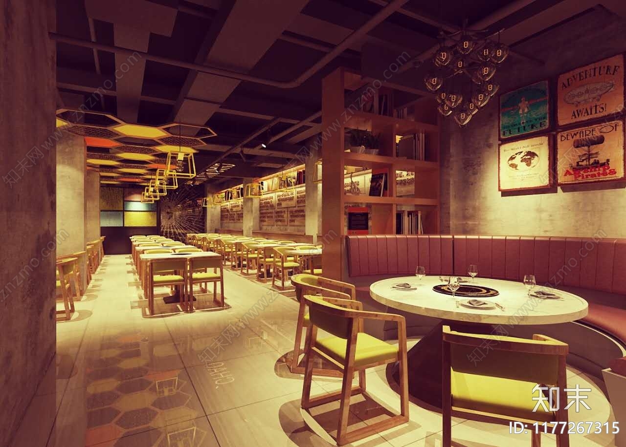 现代快餐店cad施工图下载【ID:1177267315】