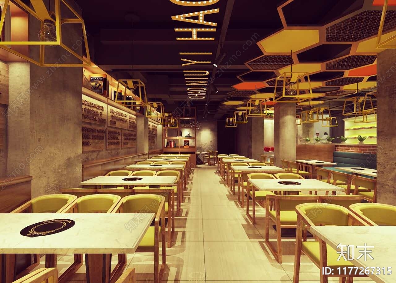 现代快餐店cad施工图下载【ID:1177267315】
