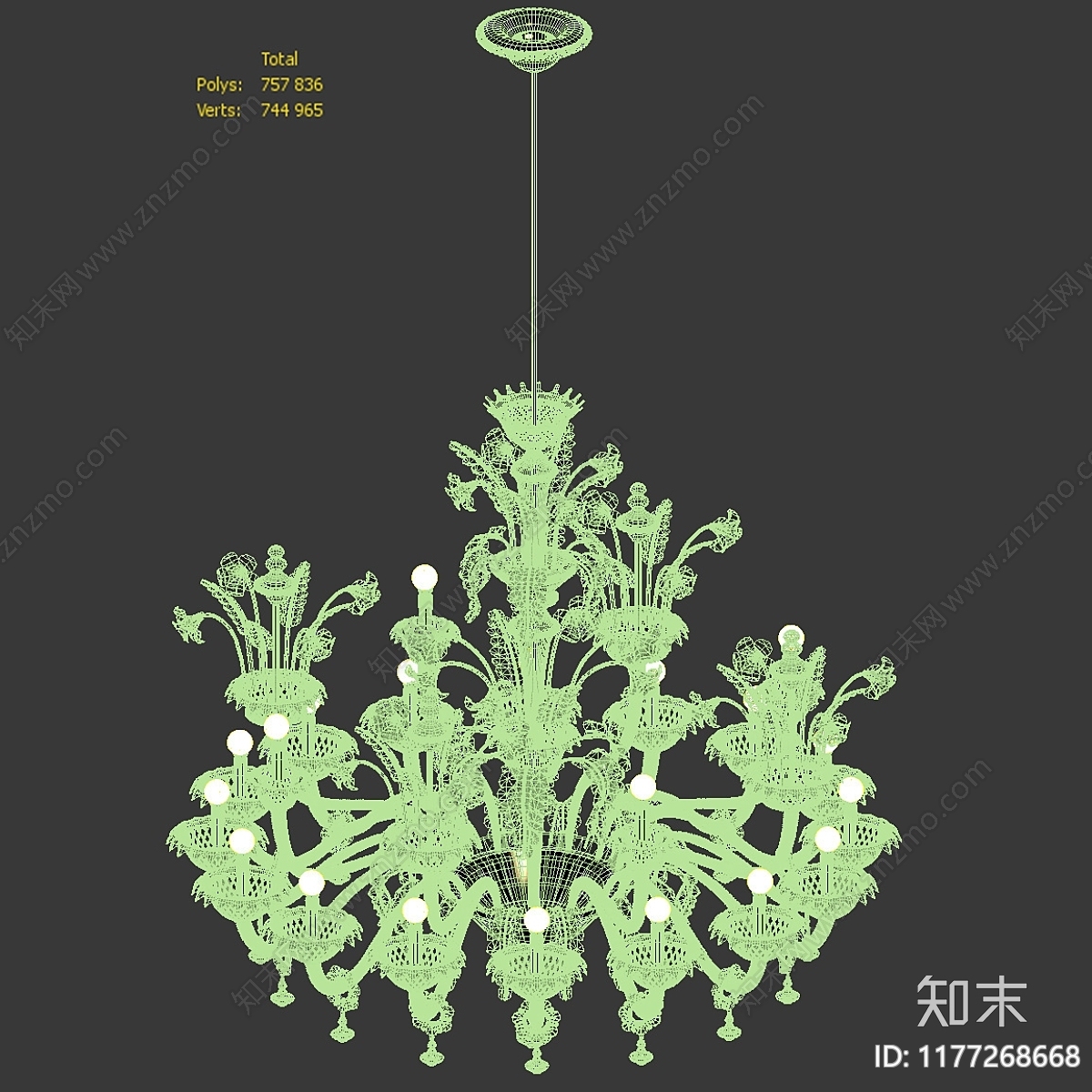 吊灯3D模型下载【ID:1177268668】