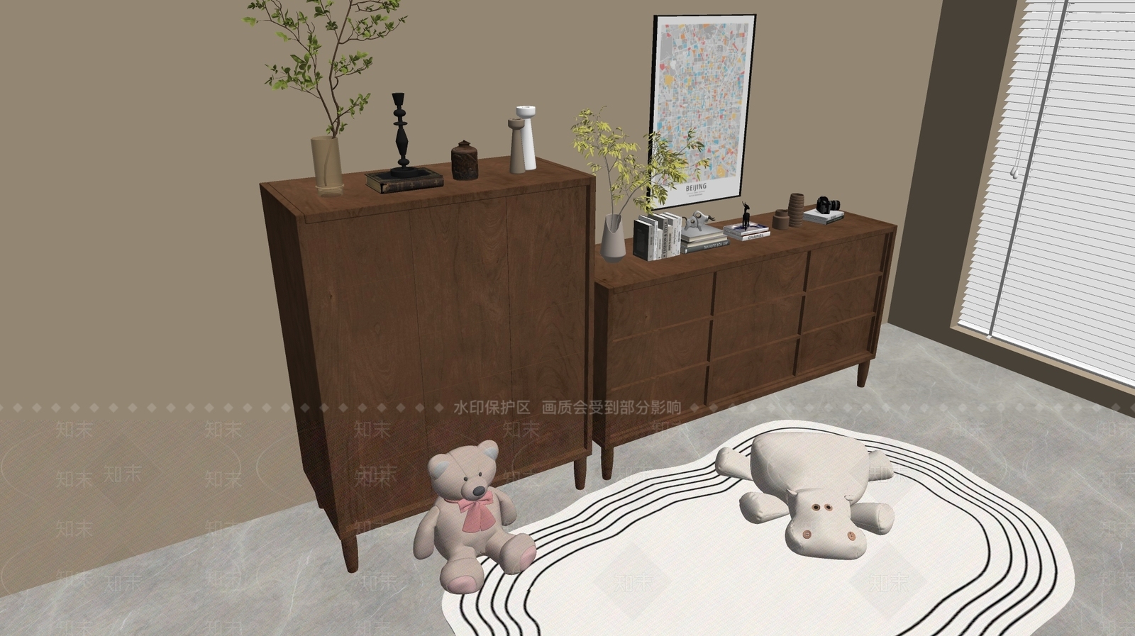 复古中古斗柜SU模型下载【ID:1177291046】