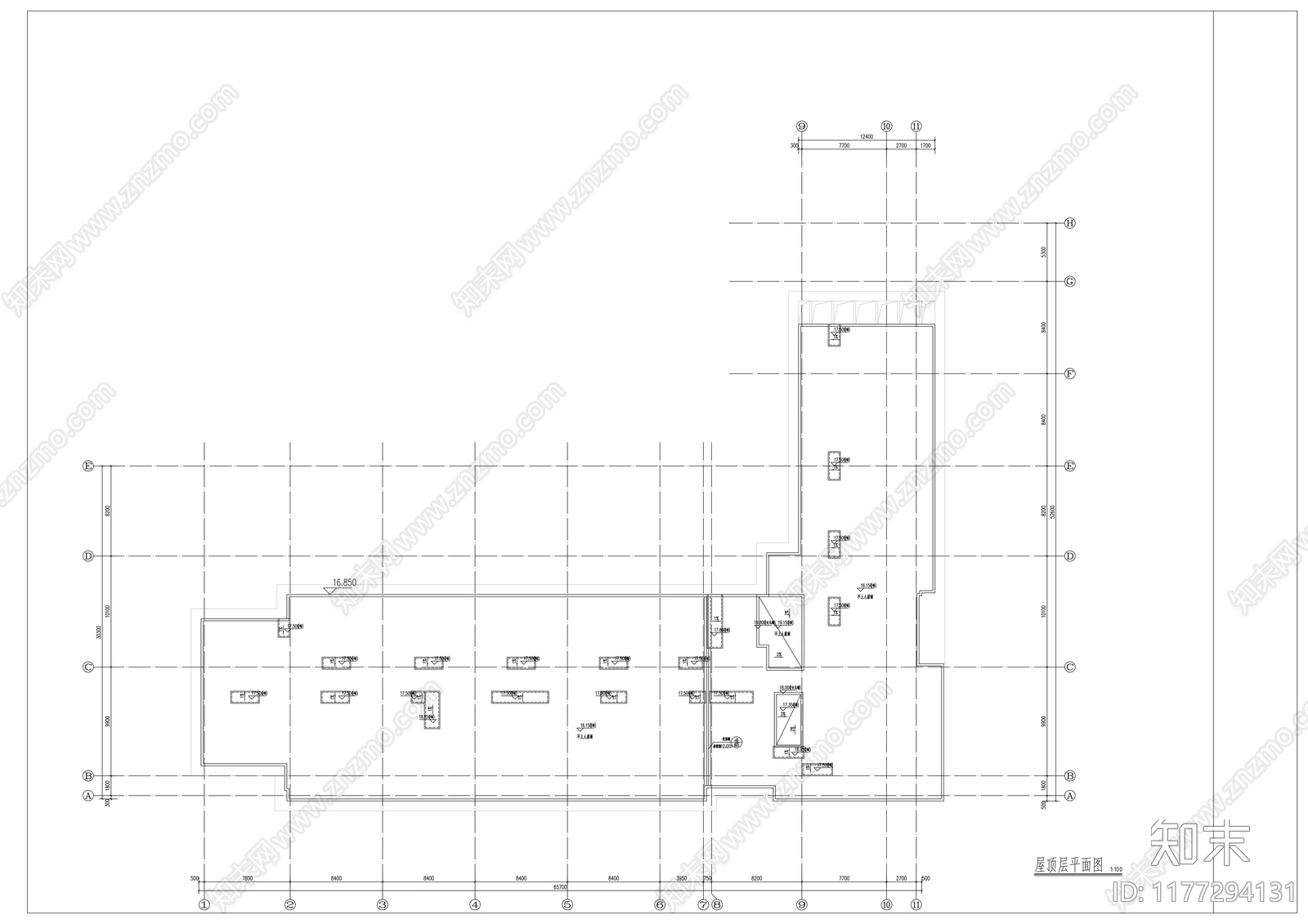 现代酒店建筑cad施工图下载【ID:1177294131】