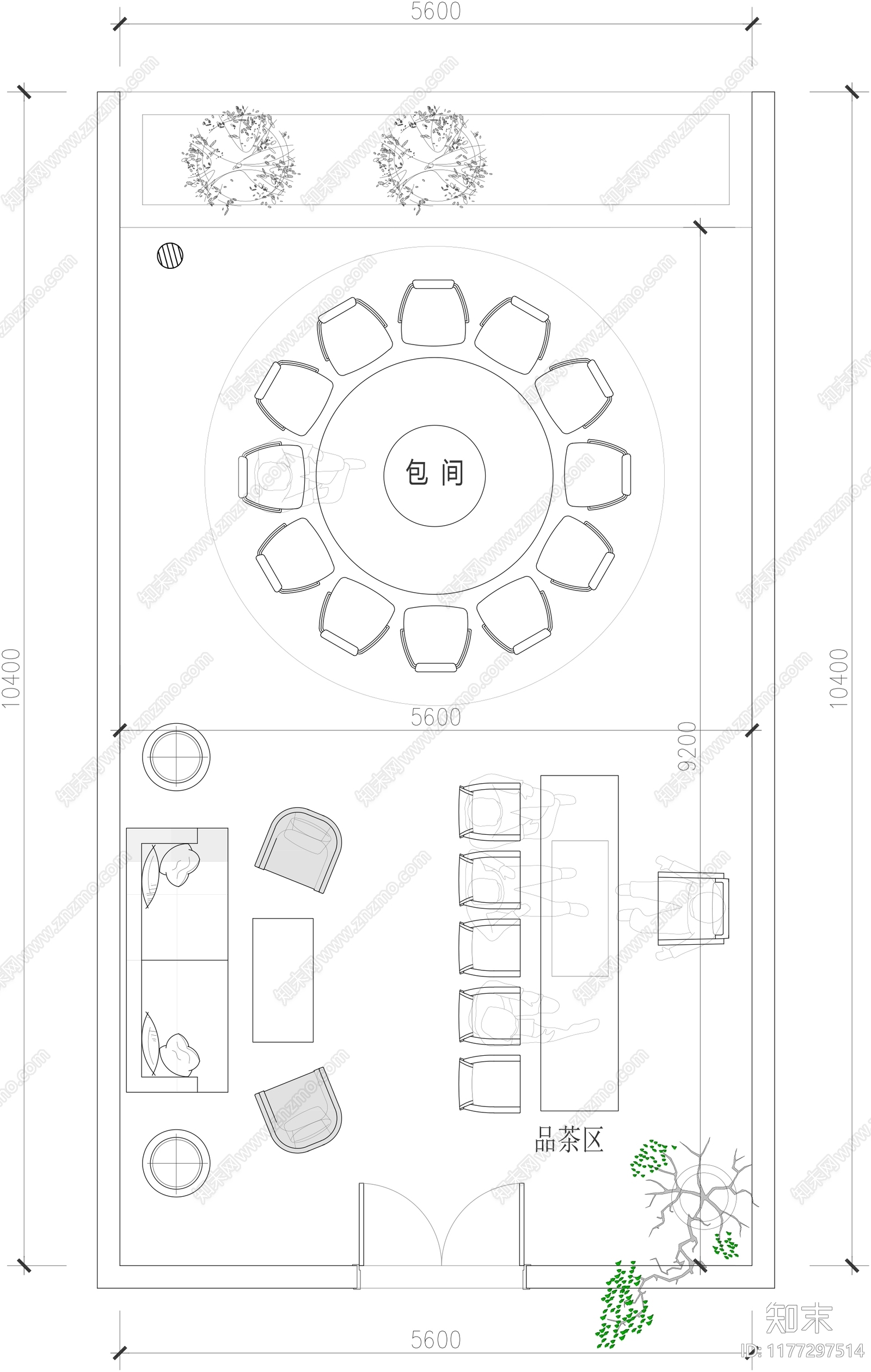 现代工装图库cad施工图下载【ID:1177297514】