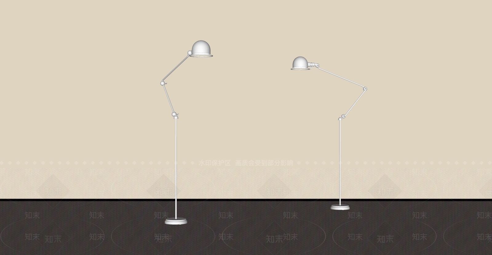 中古侘寂落地灯SU模型下载【ID:1177306915】