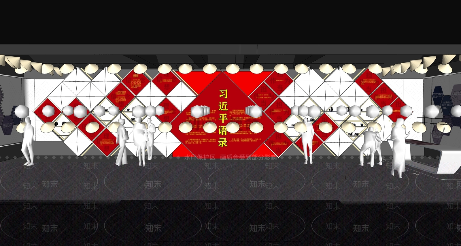 简约中古其他文化空间SU模型下载【ID:1177307795】