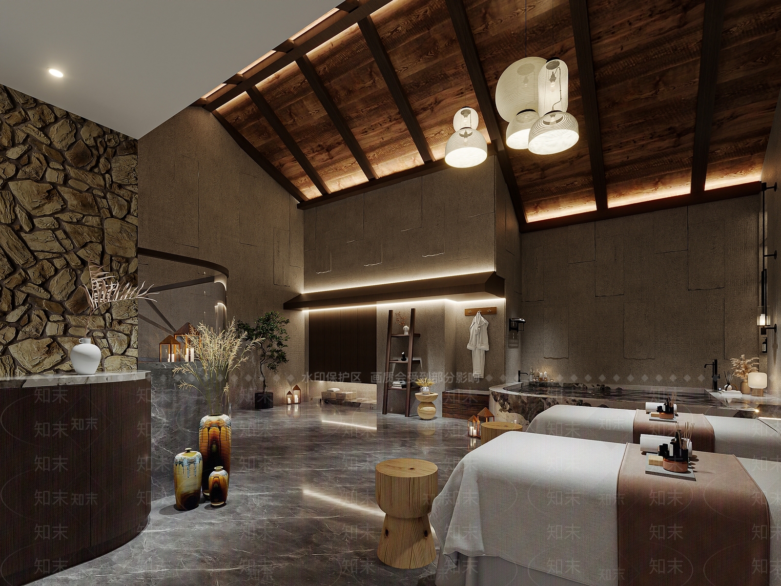 侘寂美容院3D模型下载【ID:1177308821】