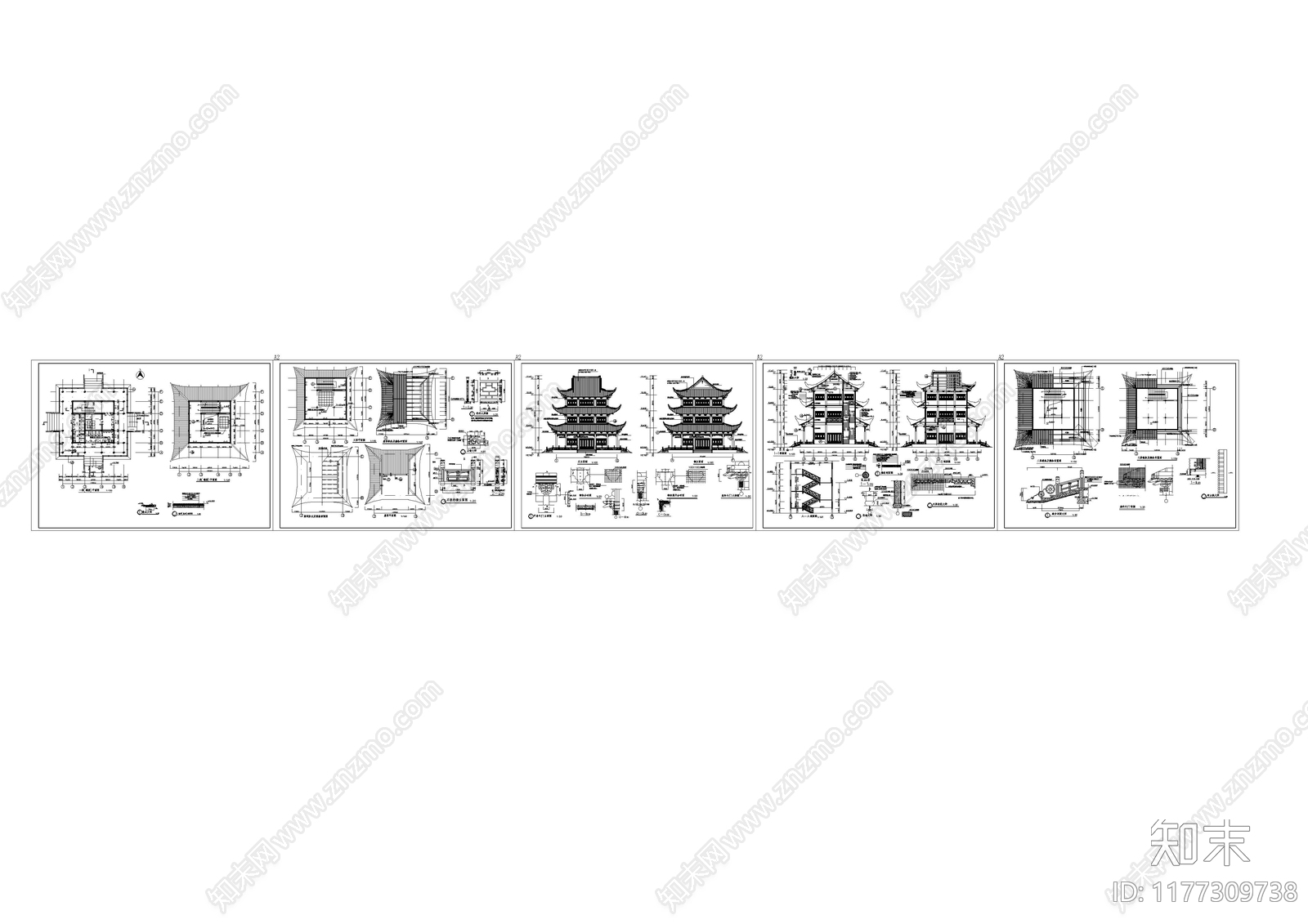 中式古建施工图下载【ID:1177309738】