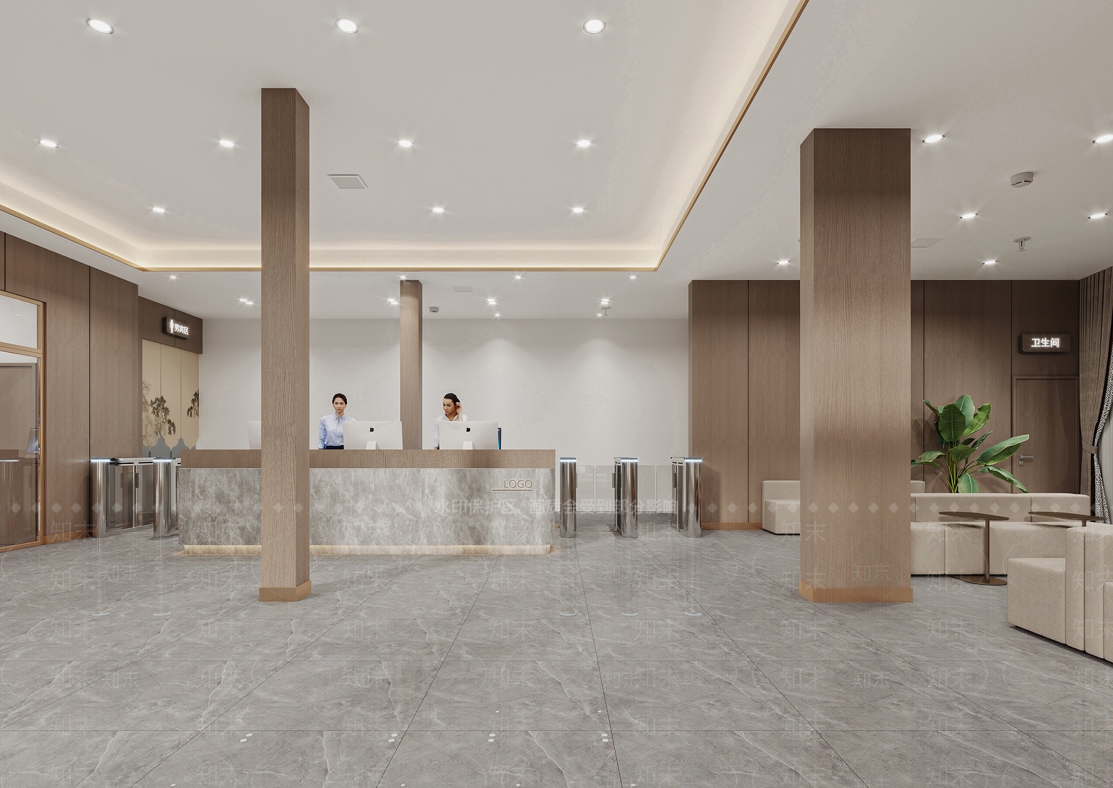 现代其他商业空间3D模型下载【ID:1177308512】
