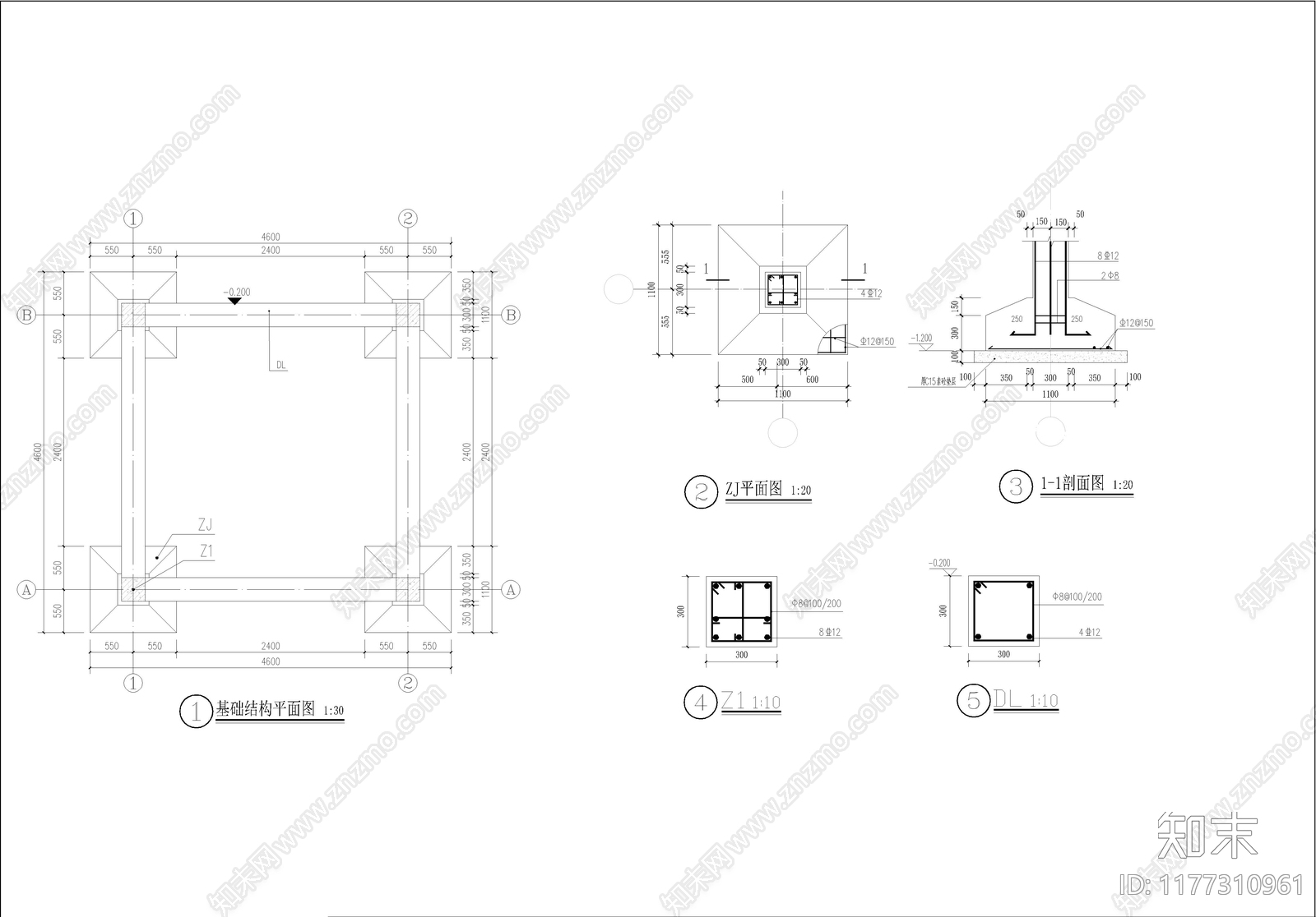现代亭子cad施工图下载【ID:1177310961】