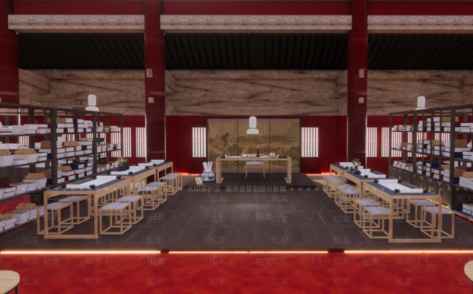 中古原木其他公共空间SU模型下载【ID:1177315015】