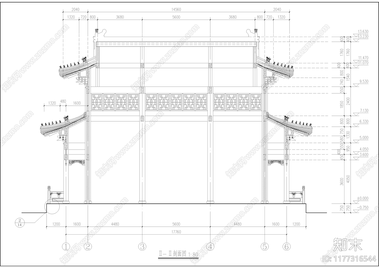 中式古建施工图下载【ID:1177316544】