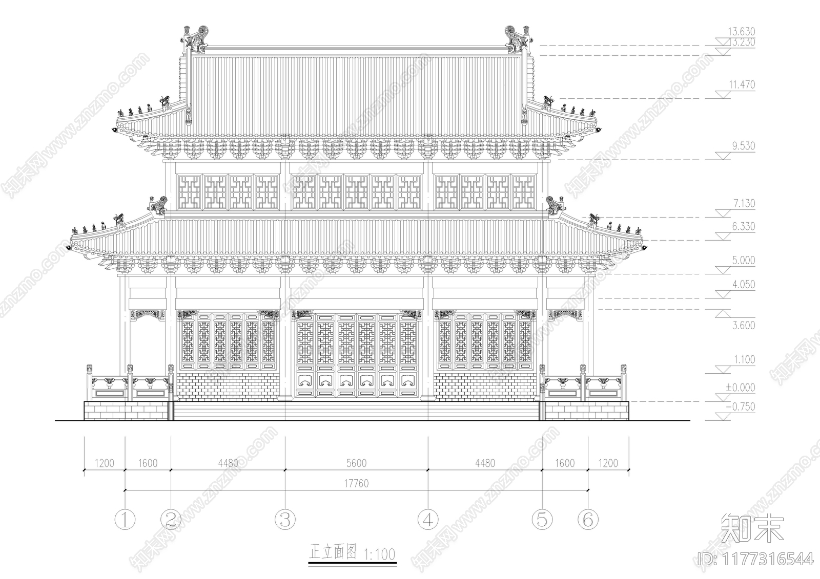 中式古建施工图下载【ID:1177316544】