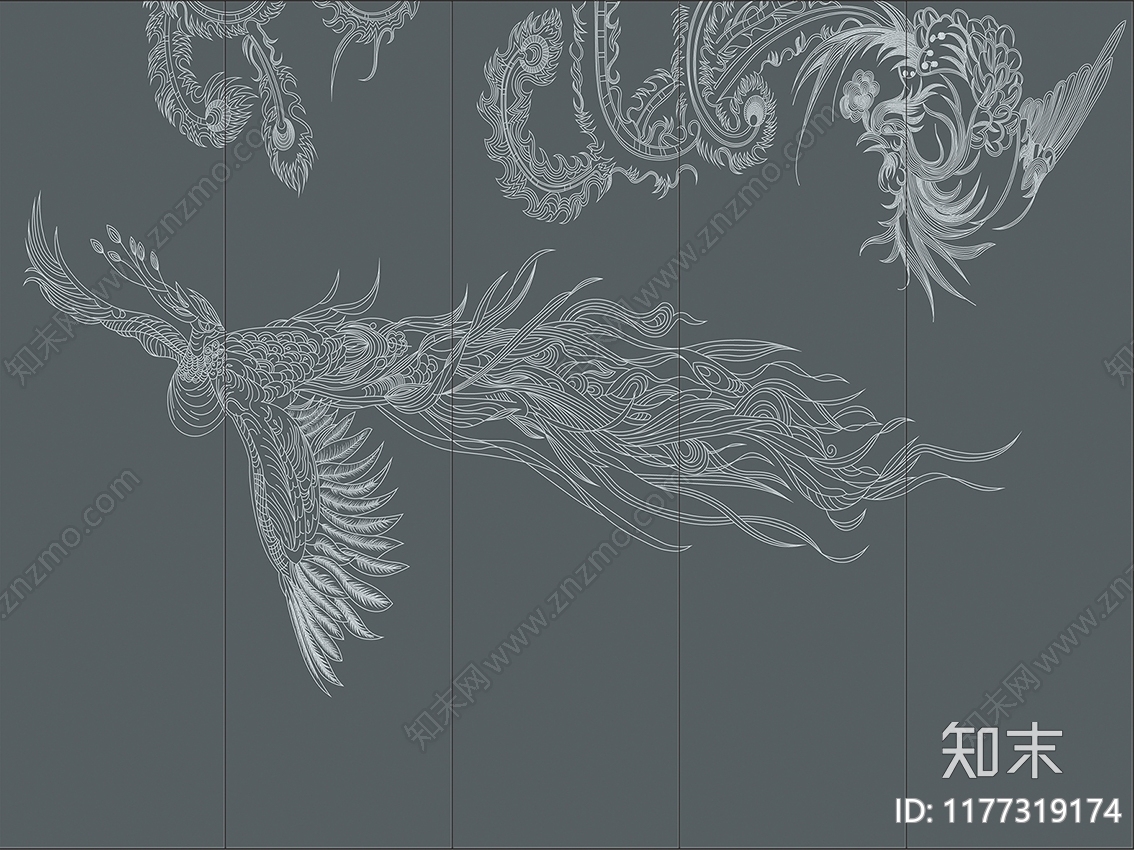 新中式硬包贴图下载【ID:1177319174】