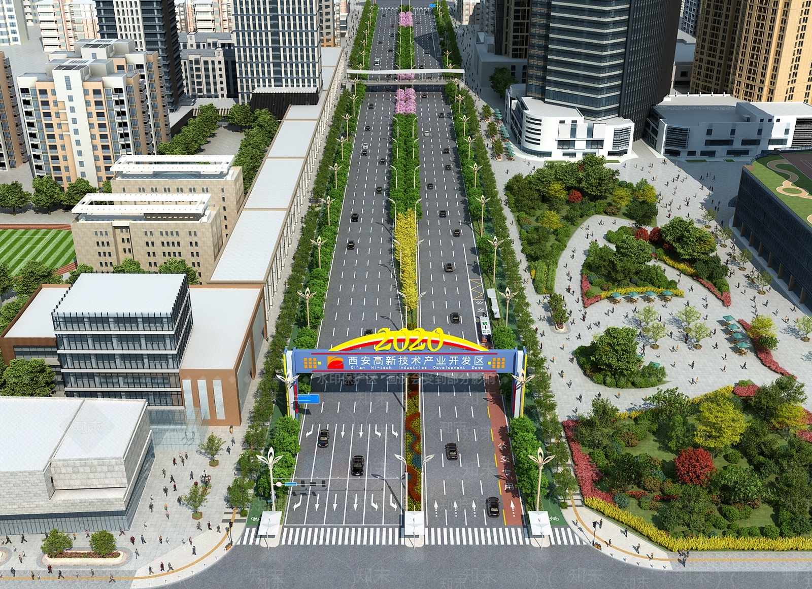 现代街道3D模型下载【ID:1177324221】