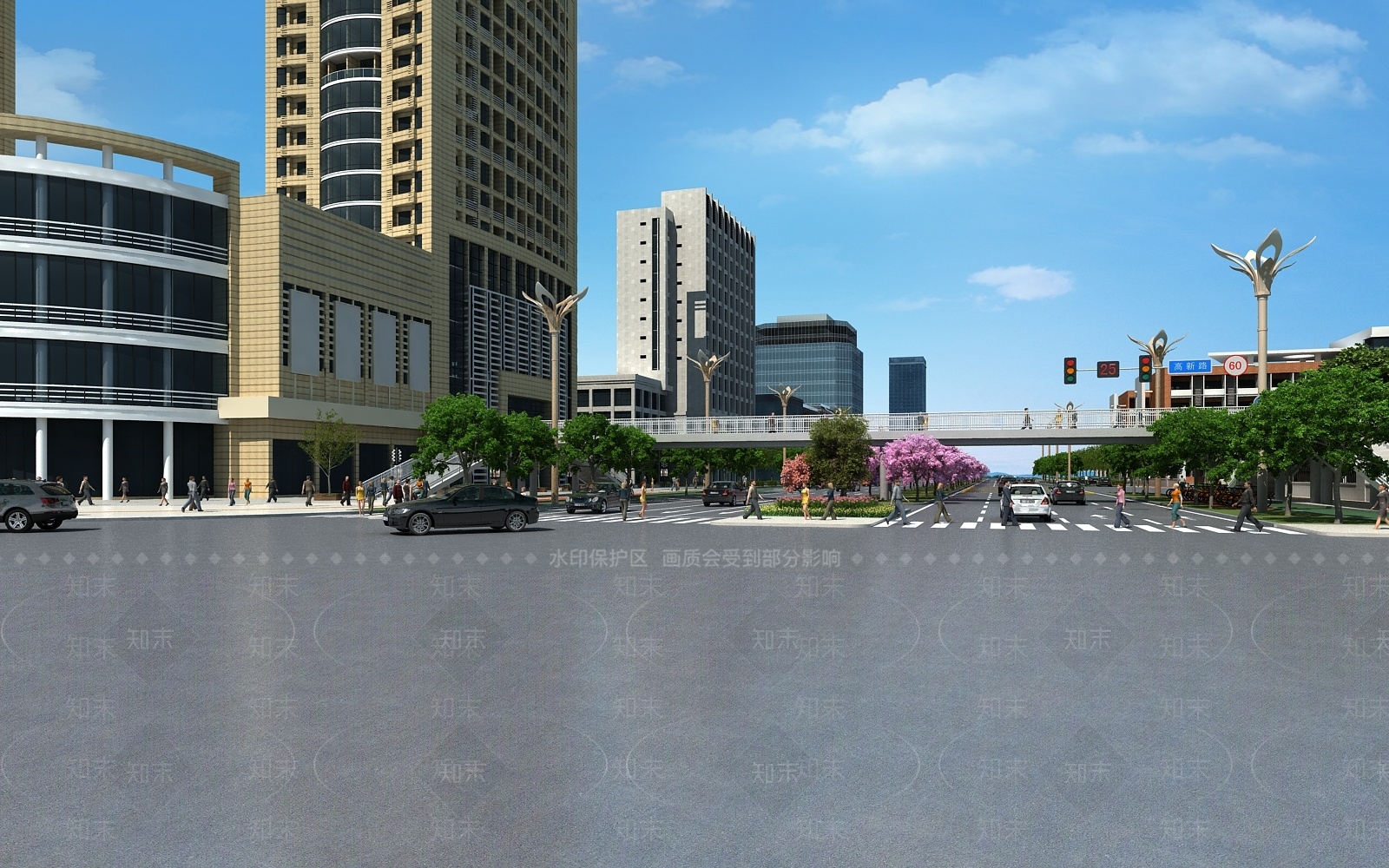 现代街道3D模型下载【ID:1177324644】