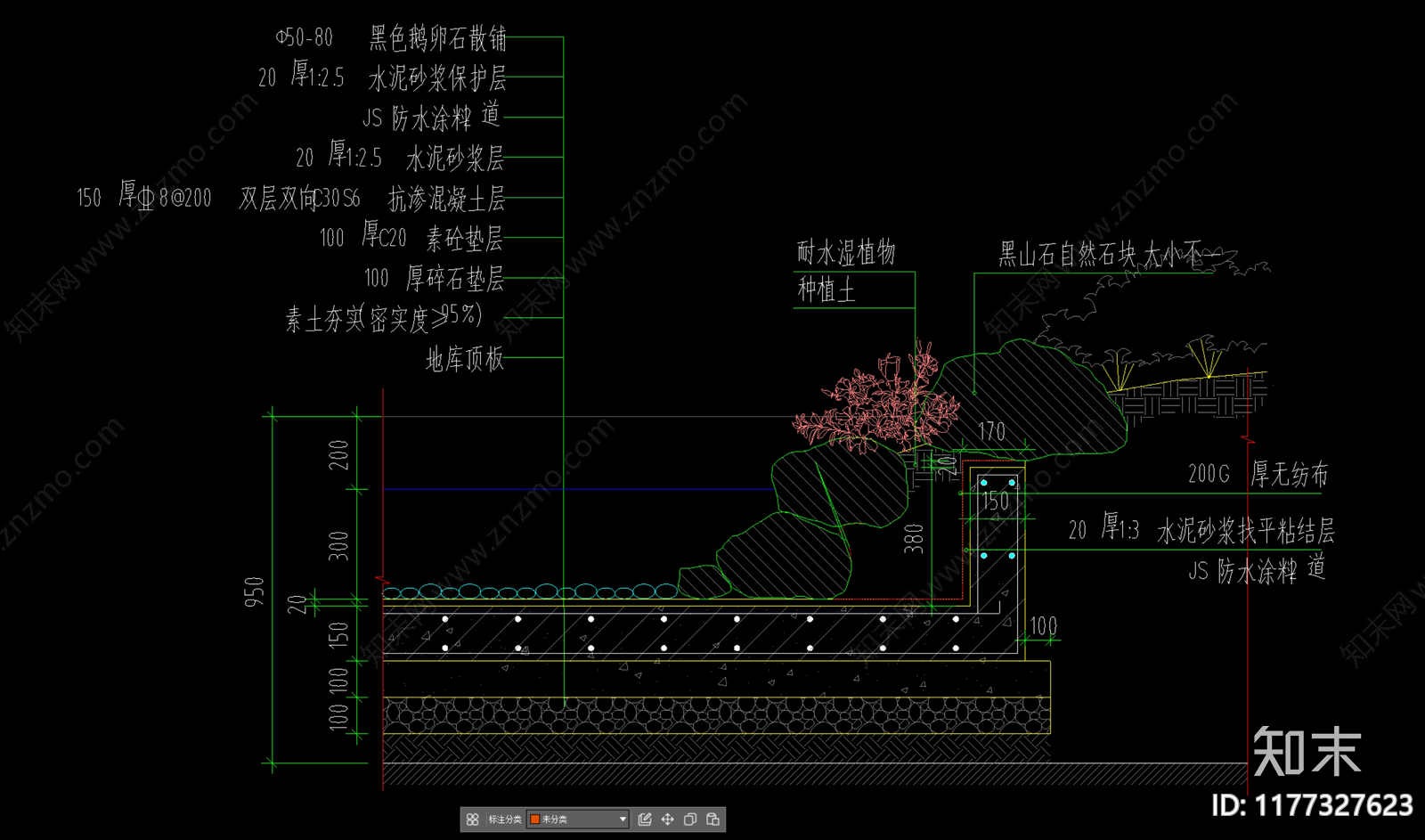 景观节点cad施工图下载【ID:1177327623】