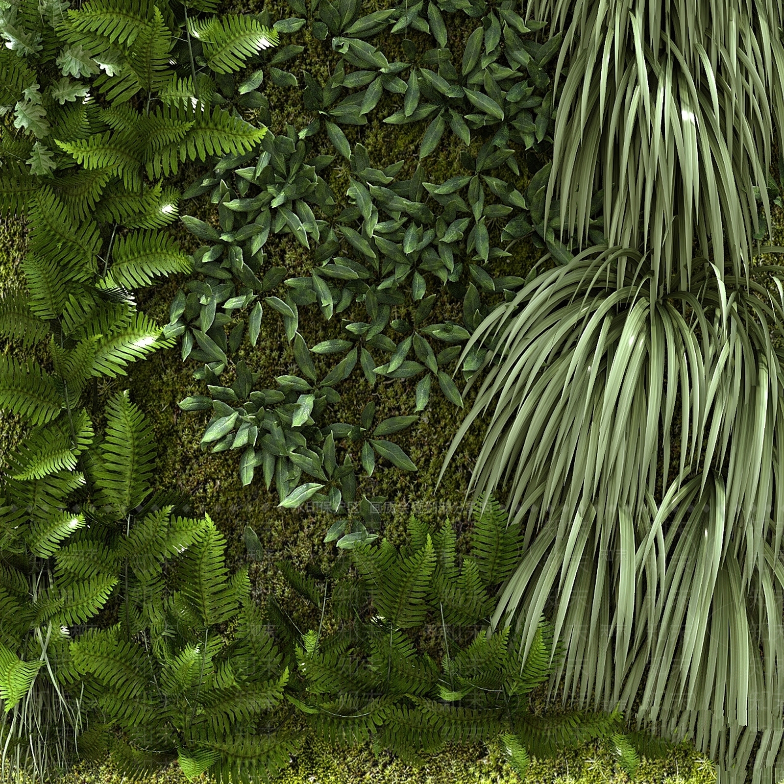 绿植墙3D模型下载【ID:1177332230】