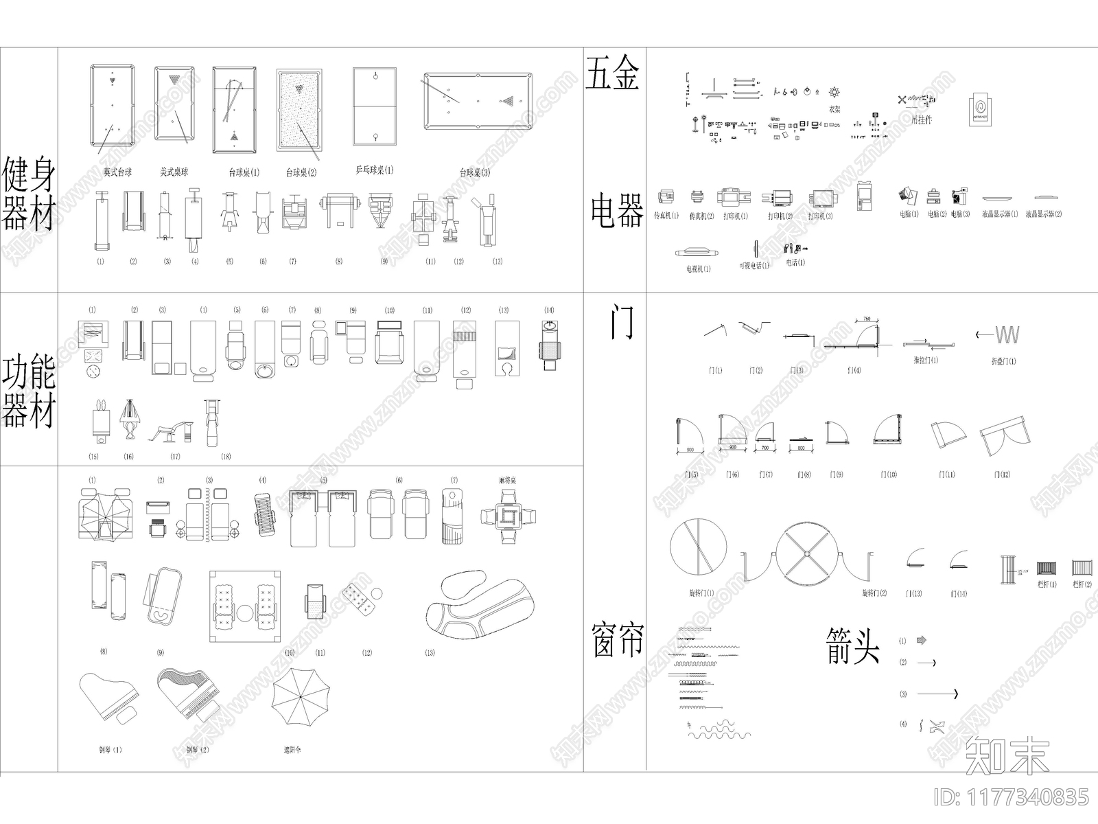 2024年最新综合家装工装家具CAD图库施工图下载【ID:1177340835】