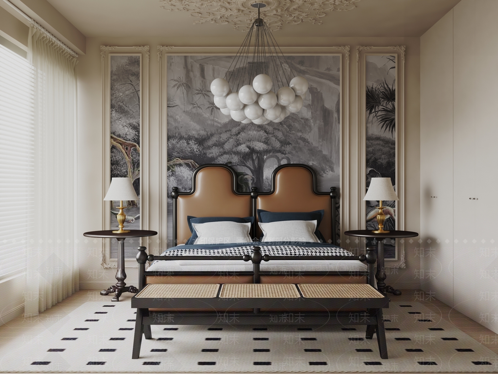 欧式古典欧式卧室3D模型下载【ID:1177343066】