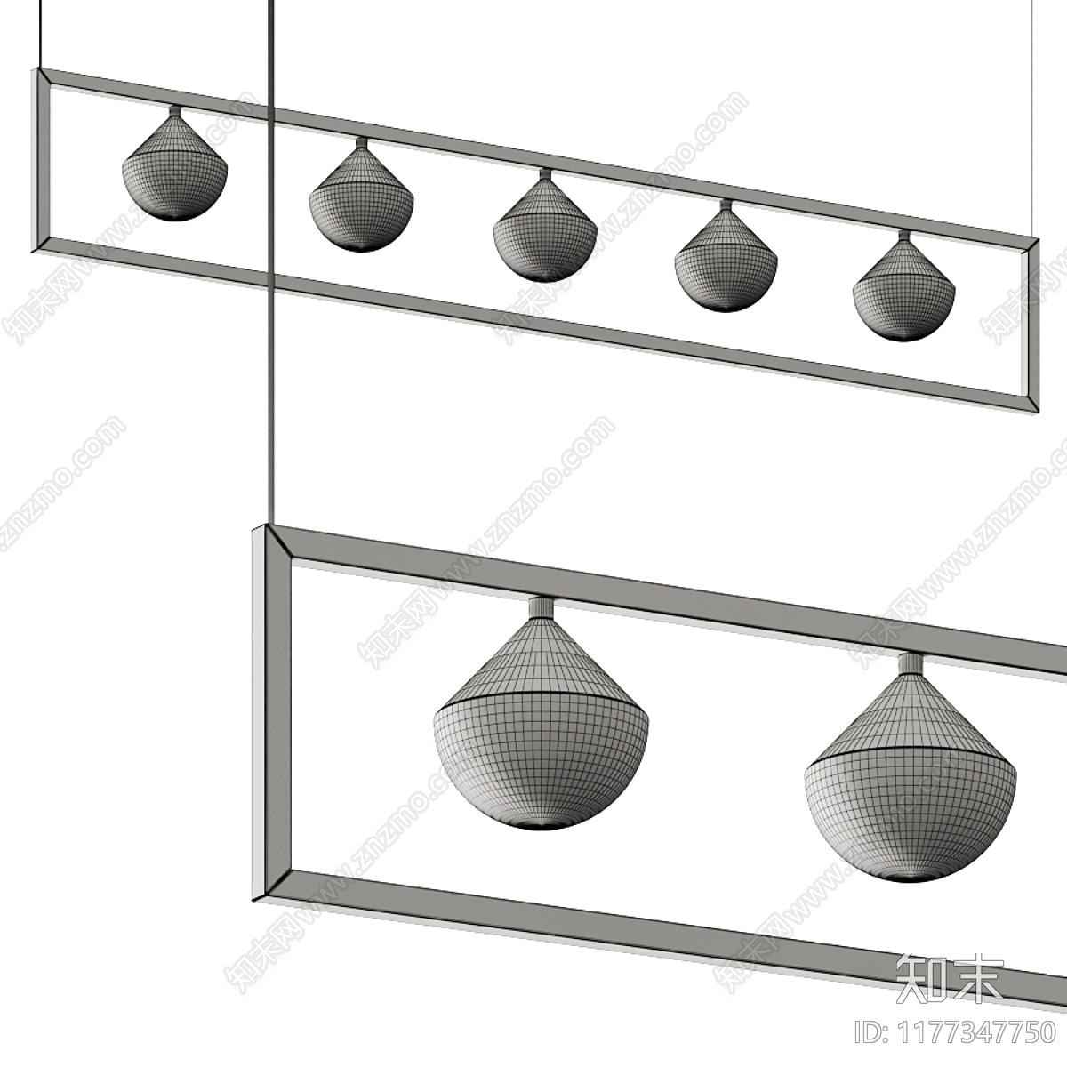 吊灯3D模型下载【ID:1177347750】