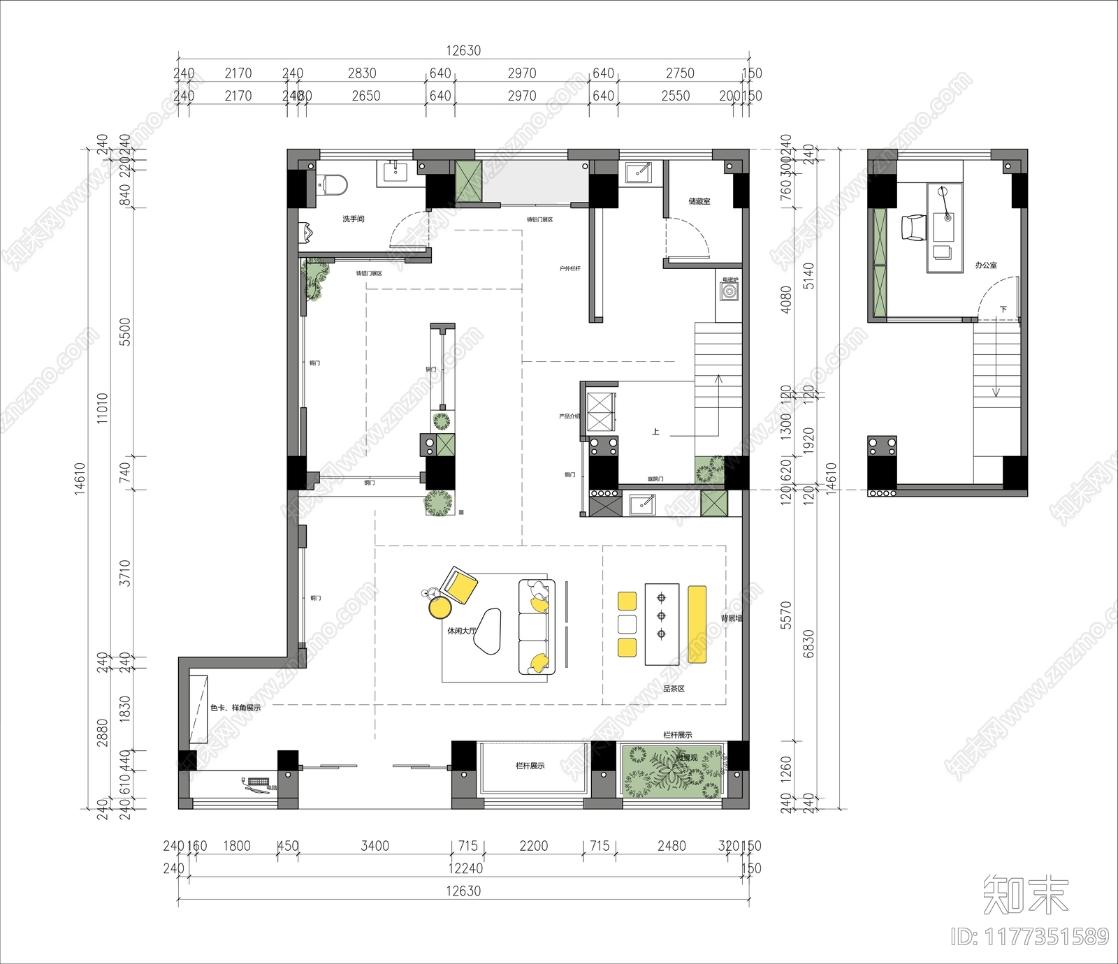 现代中式其他商业空间施工图下载【ID:1177351589】