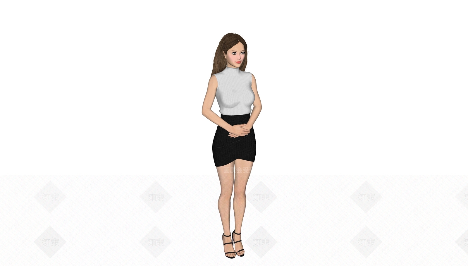 女人SU模型下载【ID:1177356426】