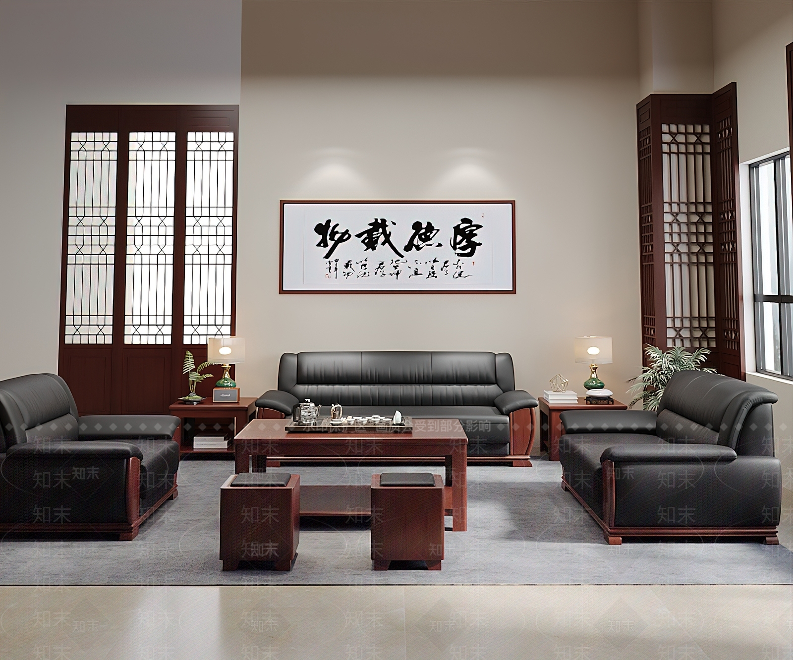 现代接待室3D模型下载【ID:1177357872】