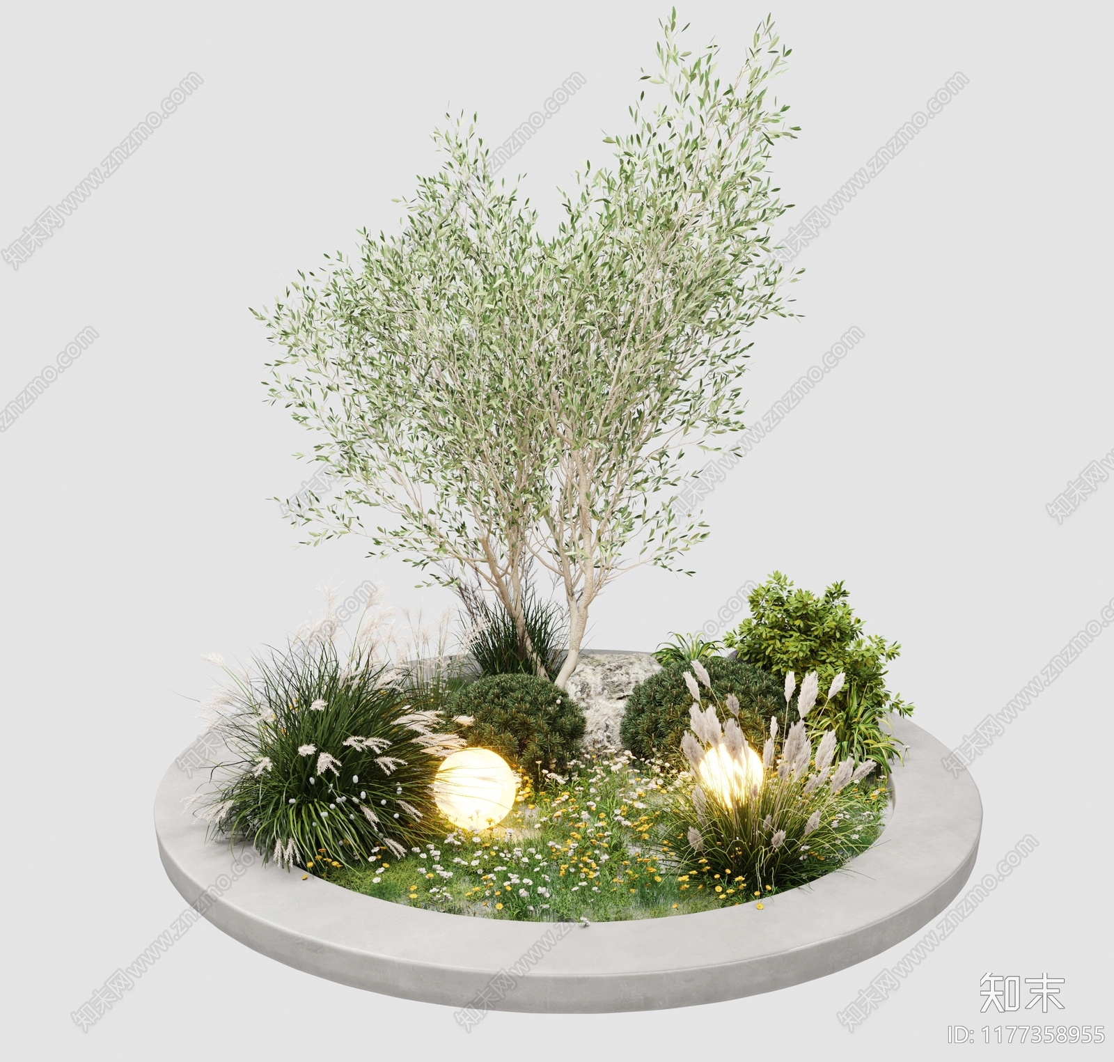 植物堆3D模型下载【ID:1177358955】