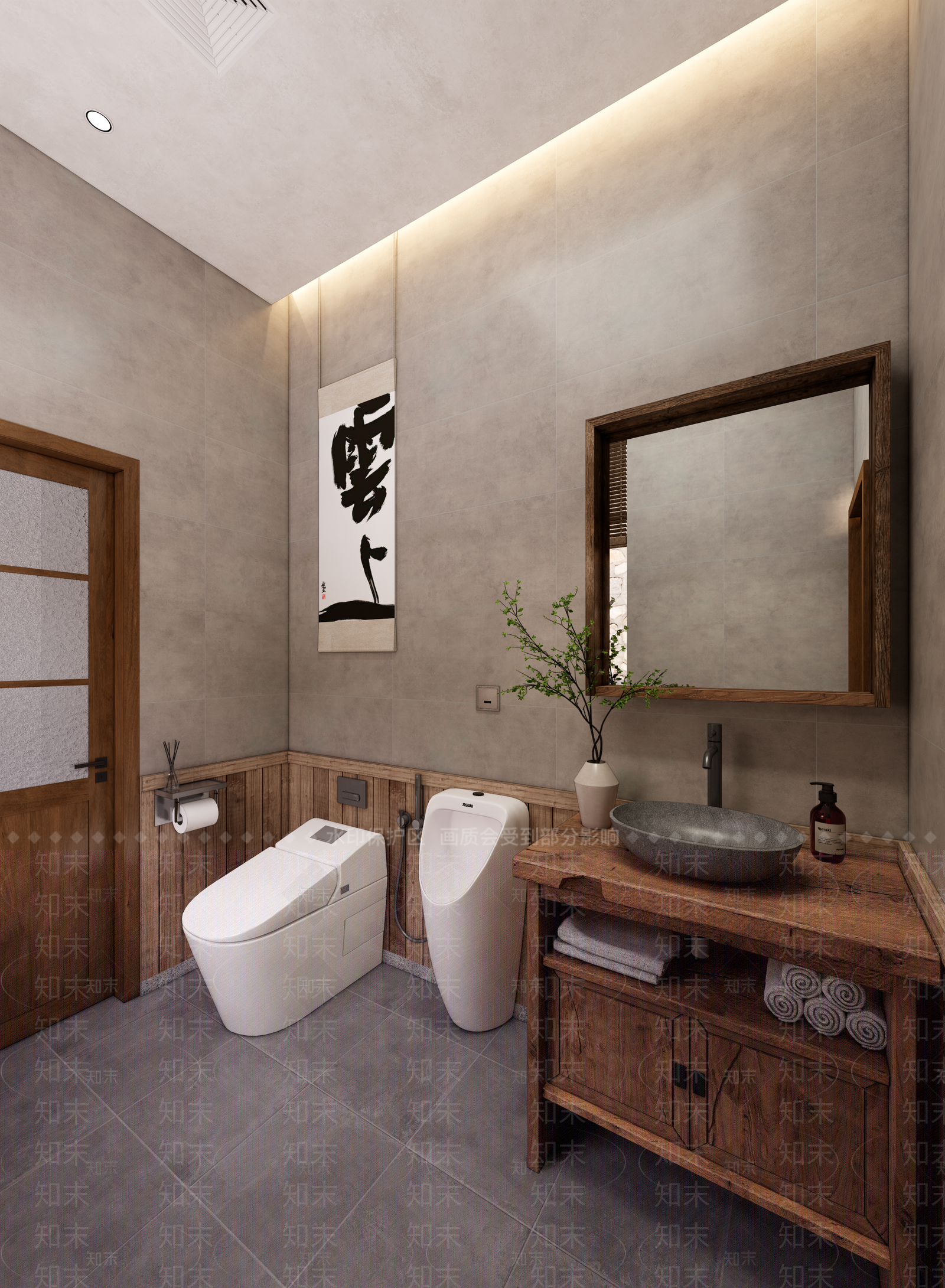 侘寂原木其他民宿SU模型下载【ID:1177360188】