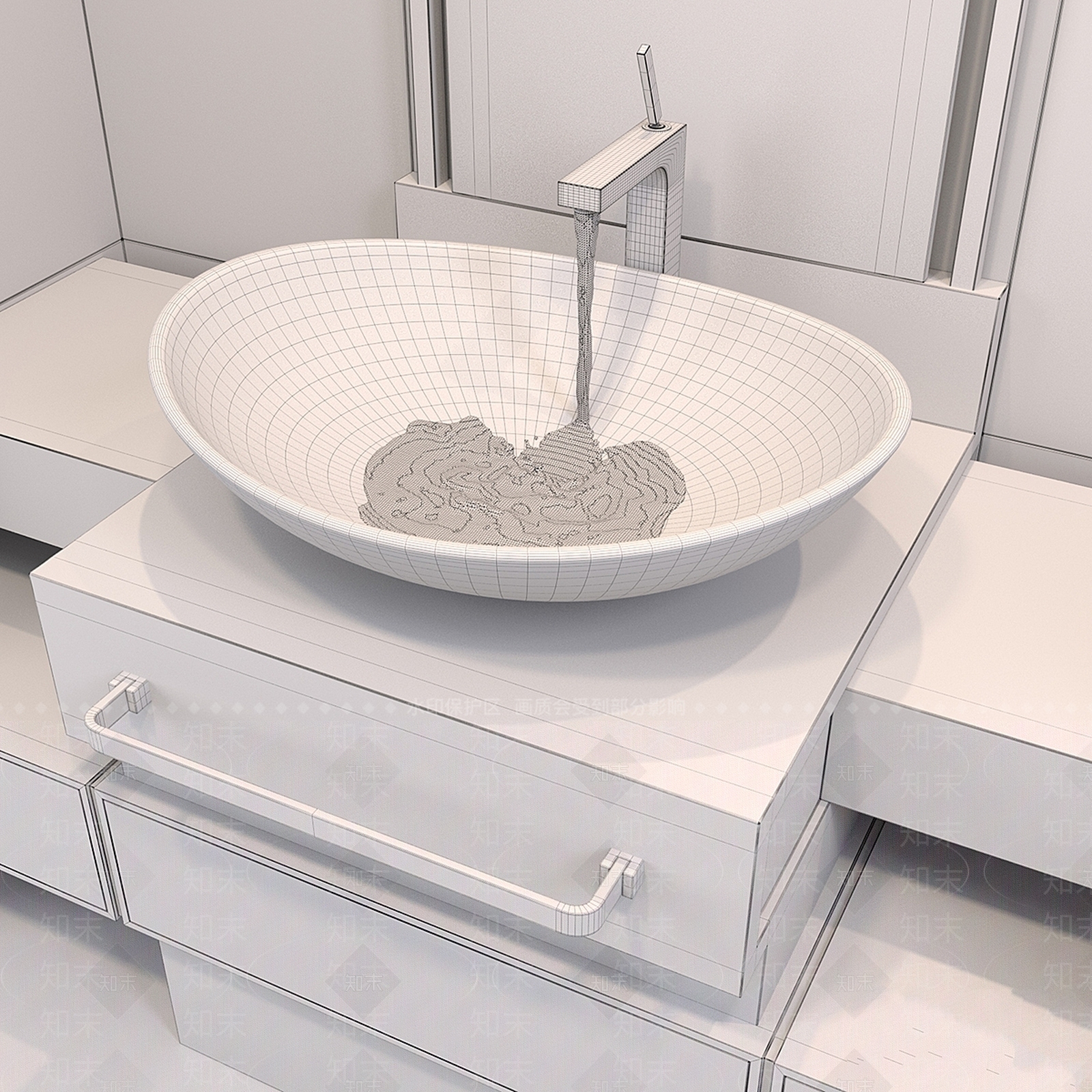 洗手台3D模型下载【ID:1177376227】