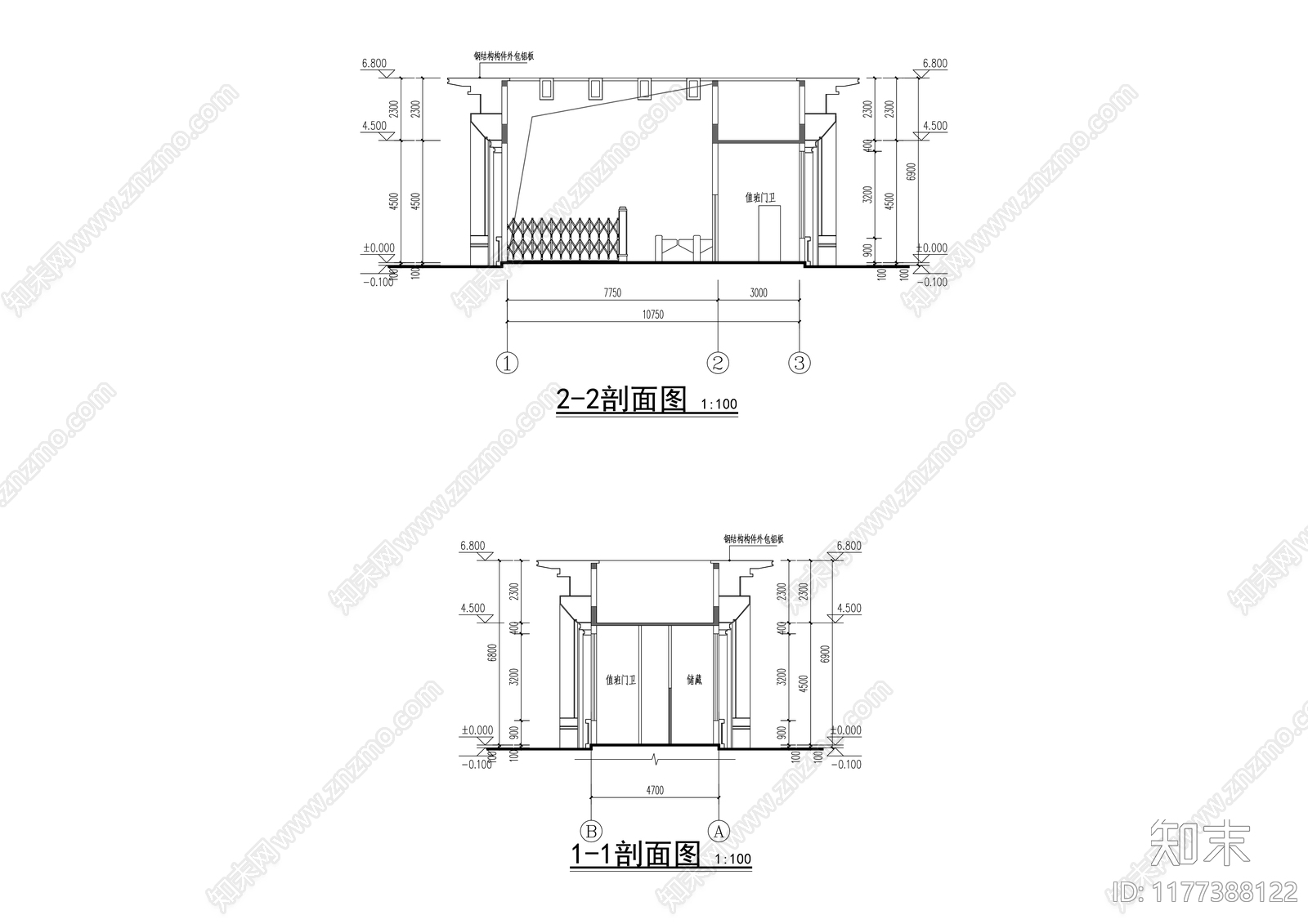 现代其他居住建筑施工图下载【ID:1177388122】