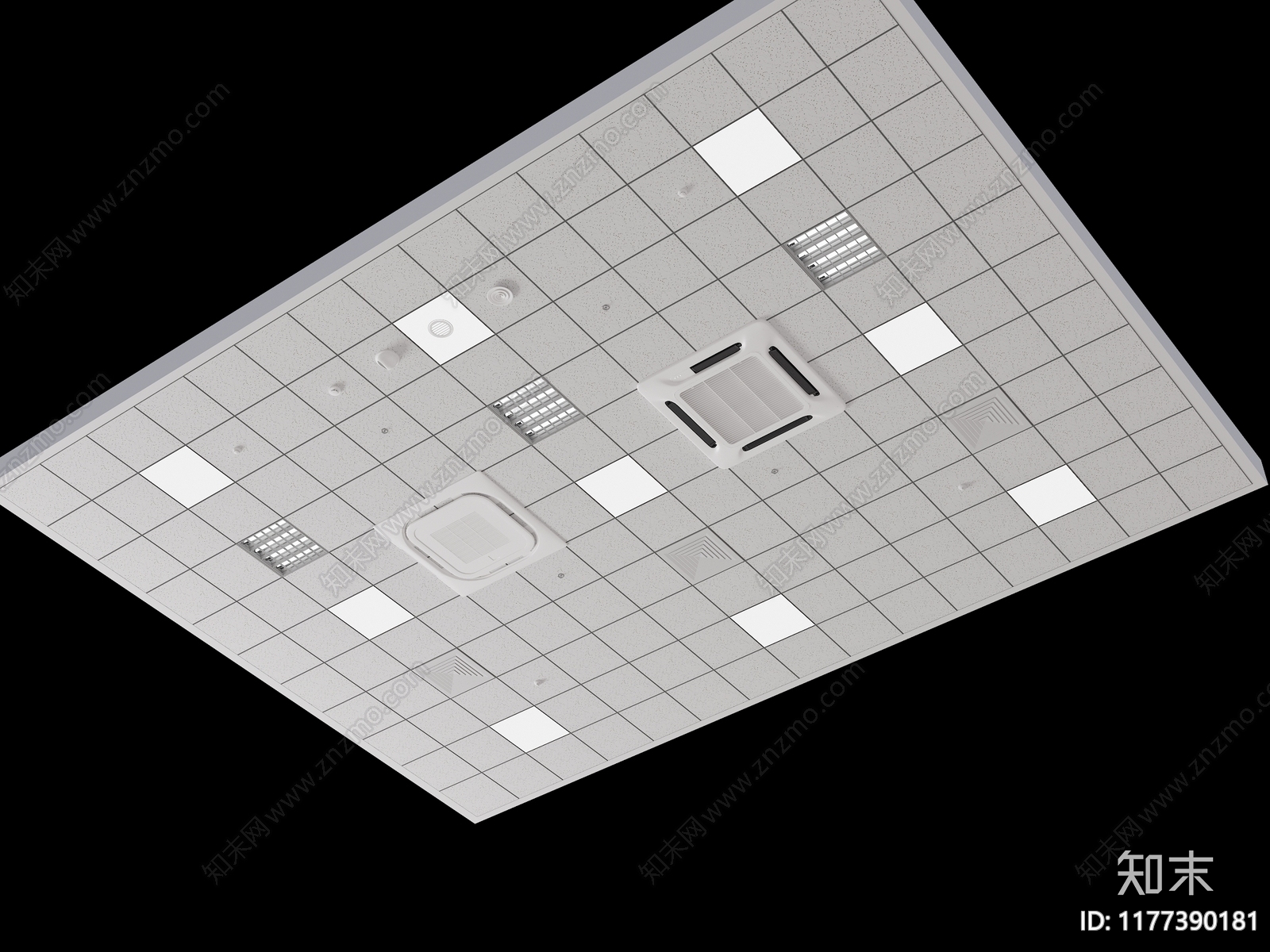 现代工业吊顶SU模型下载【ID:1177390181】