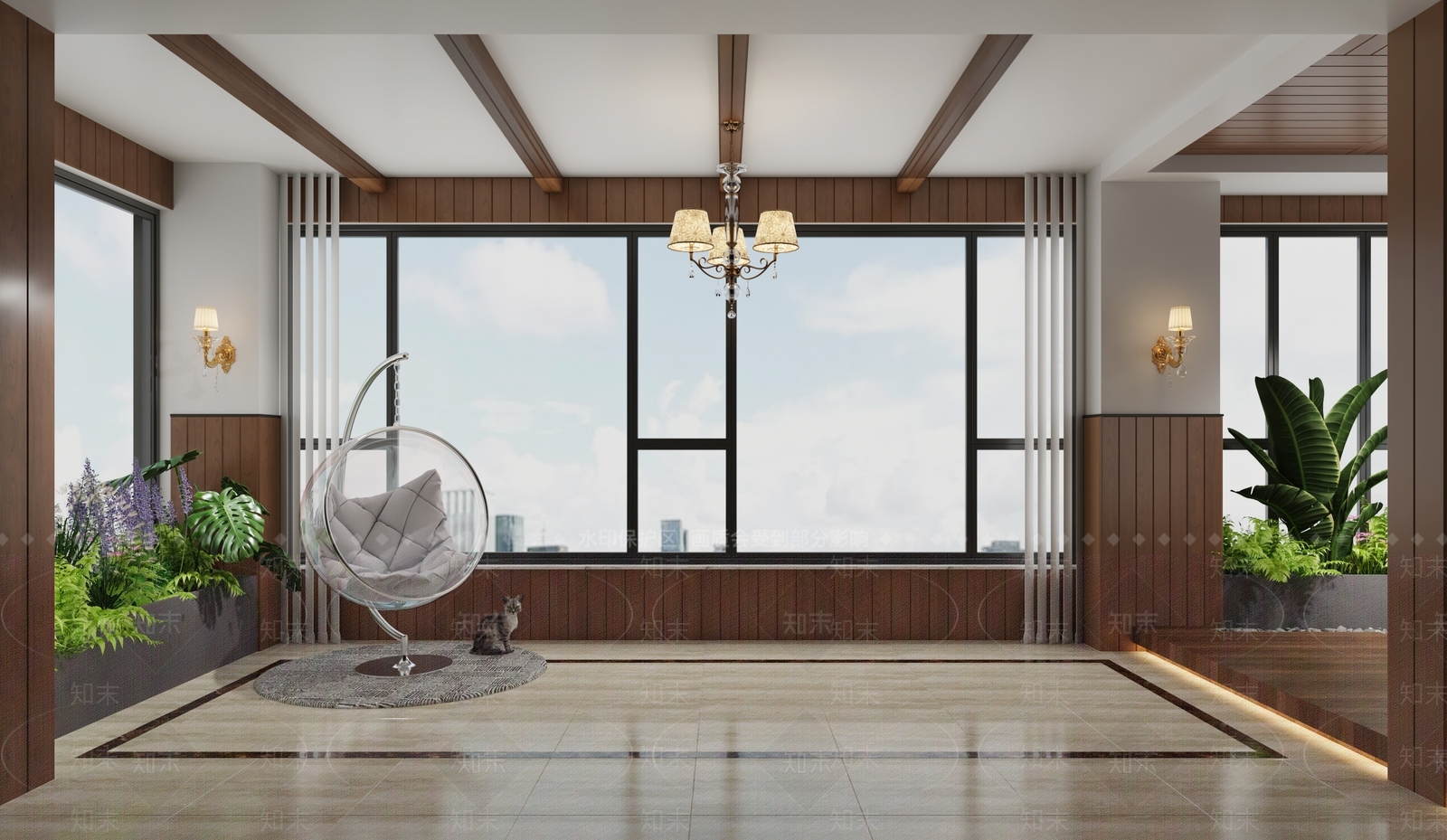 现代阳台3D模型下载【ID:1177394076】