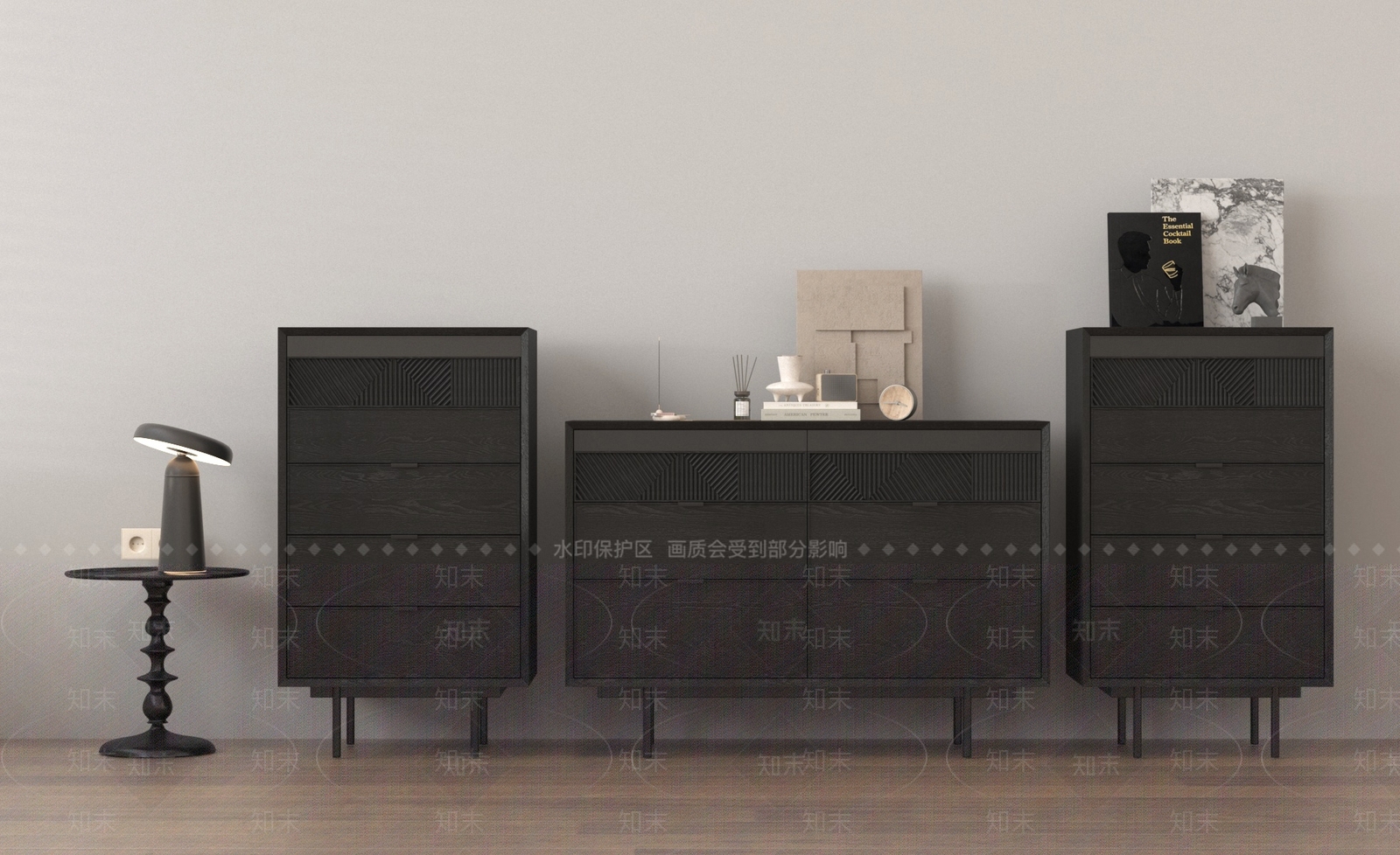 现代斗柜SU模型下载【ID:1177397481】