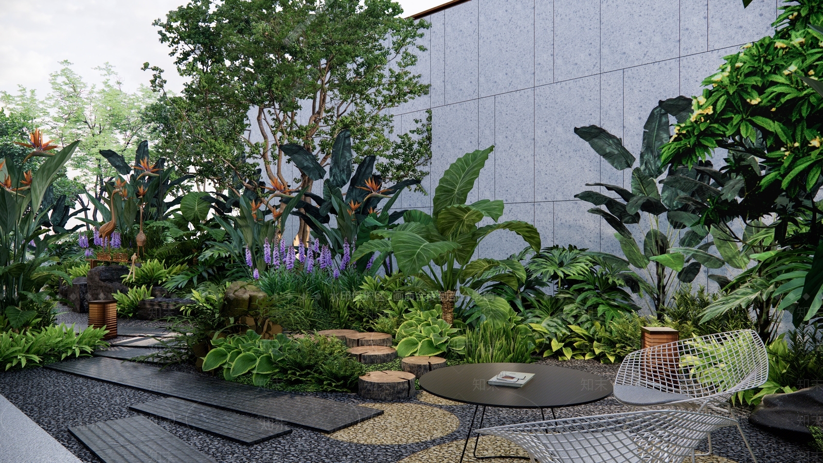 现代小区景观SU模型下载【ID:1177399474】