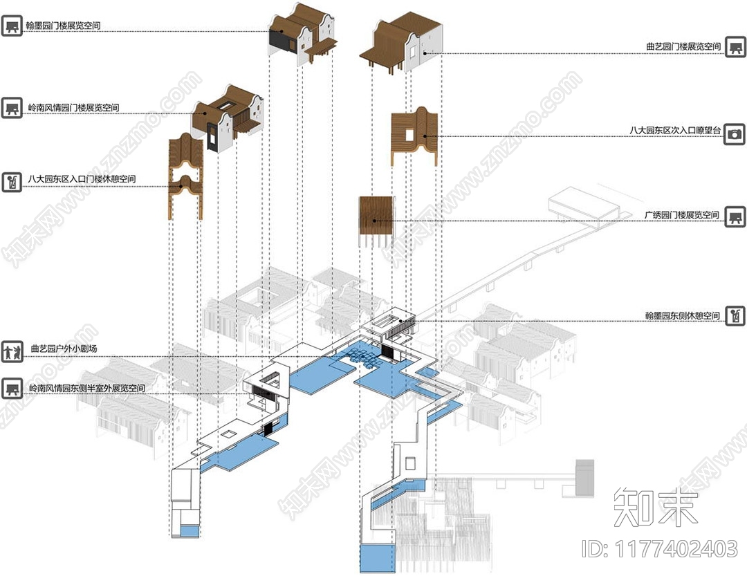 现代新中式博物馆建筑下载【ID:1177402403】