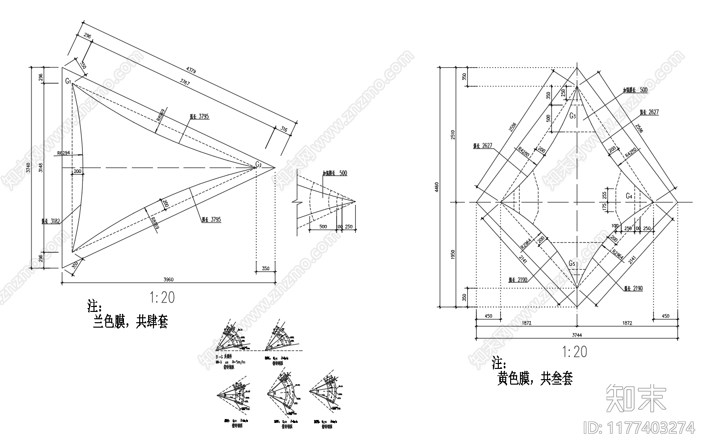 现代帐篷施工图下载【ID:1177403274】