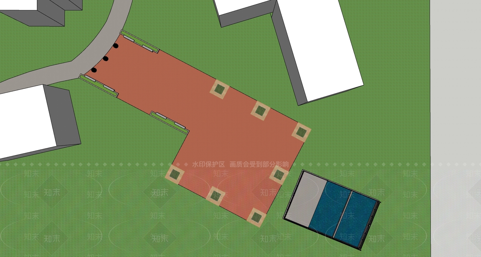 现代口袋公园SU模型下载【ID:1177408498】