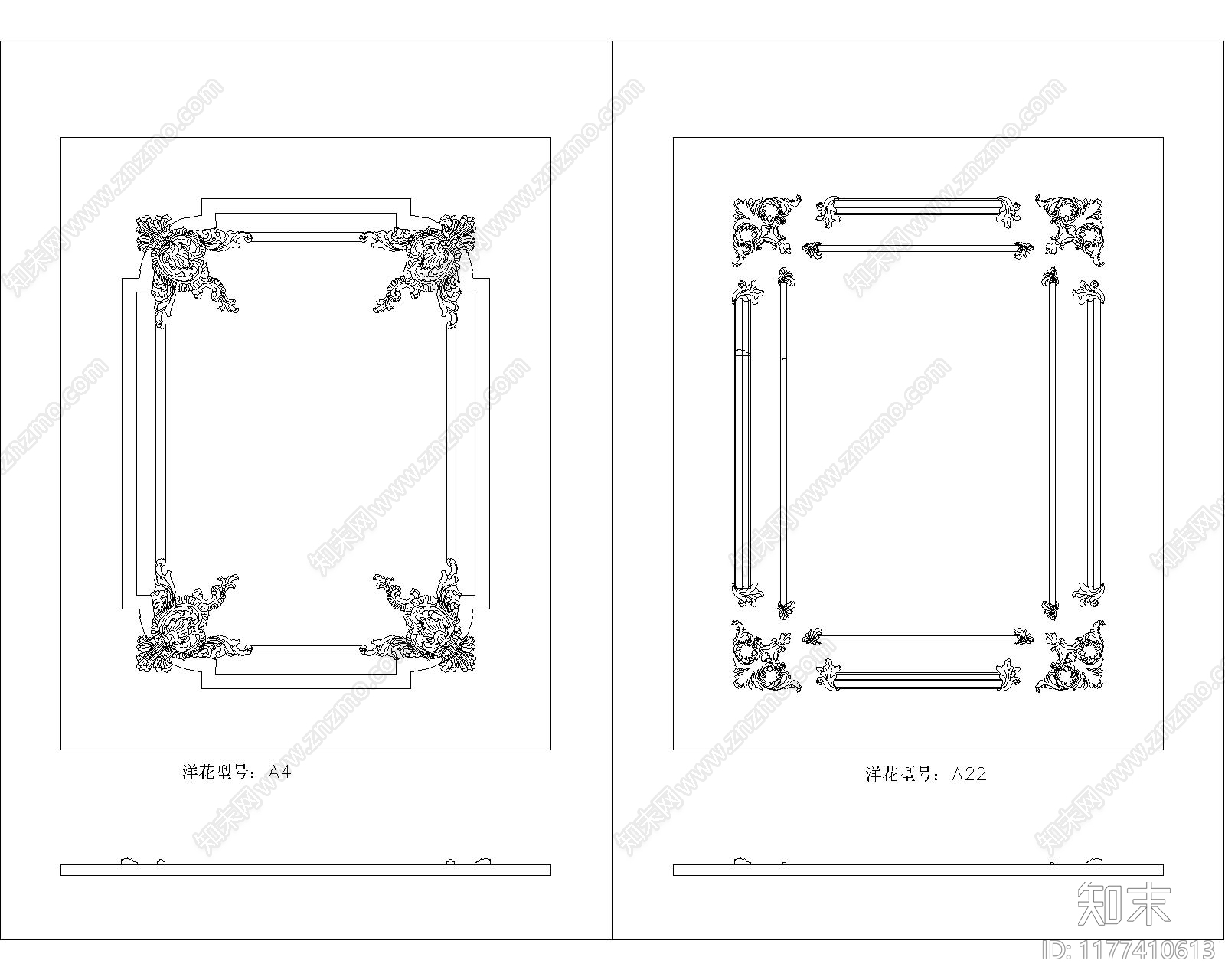 法式中古家具节点详图施工图下载【ID:1177410613】