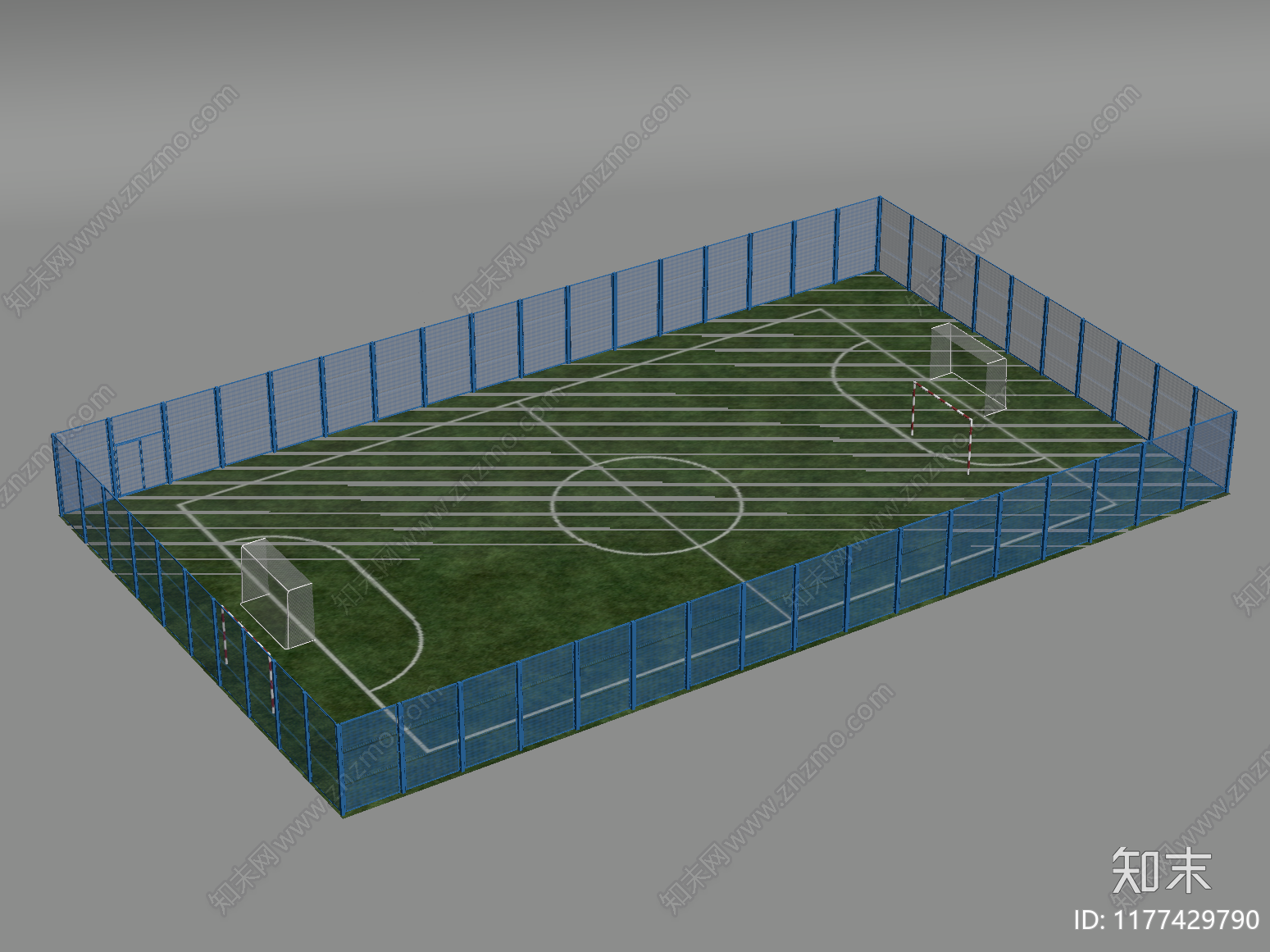 现代篮球场SU模型下载【ID:1177429790】