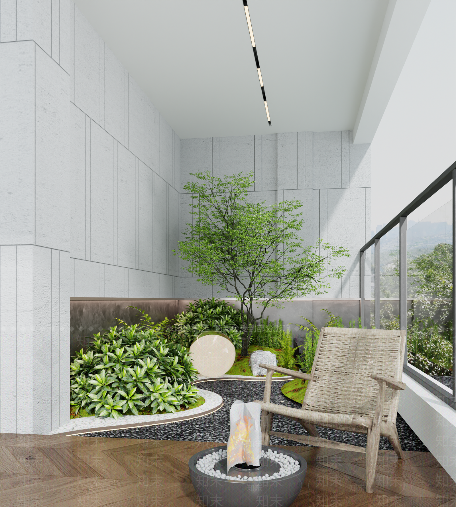 现代阳台3D模型下载【ID:1177431428】